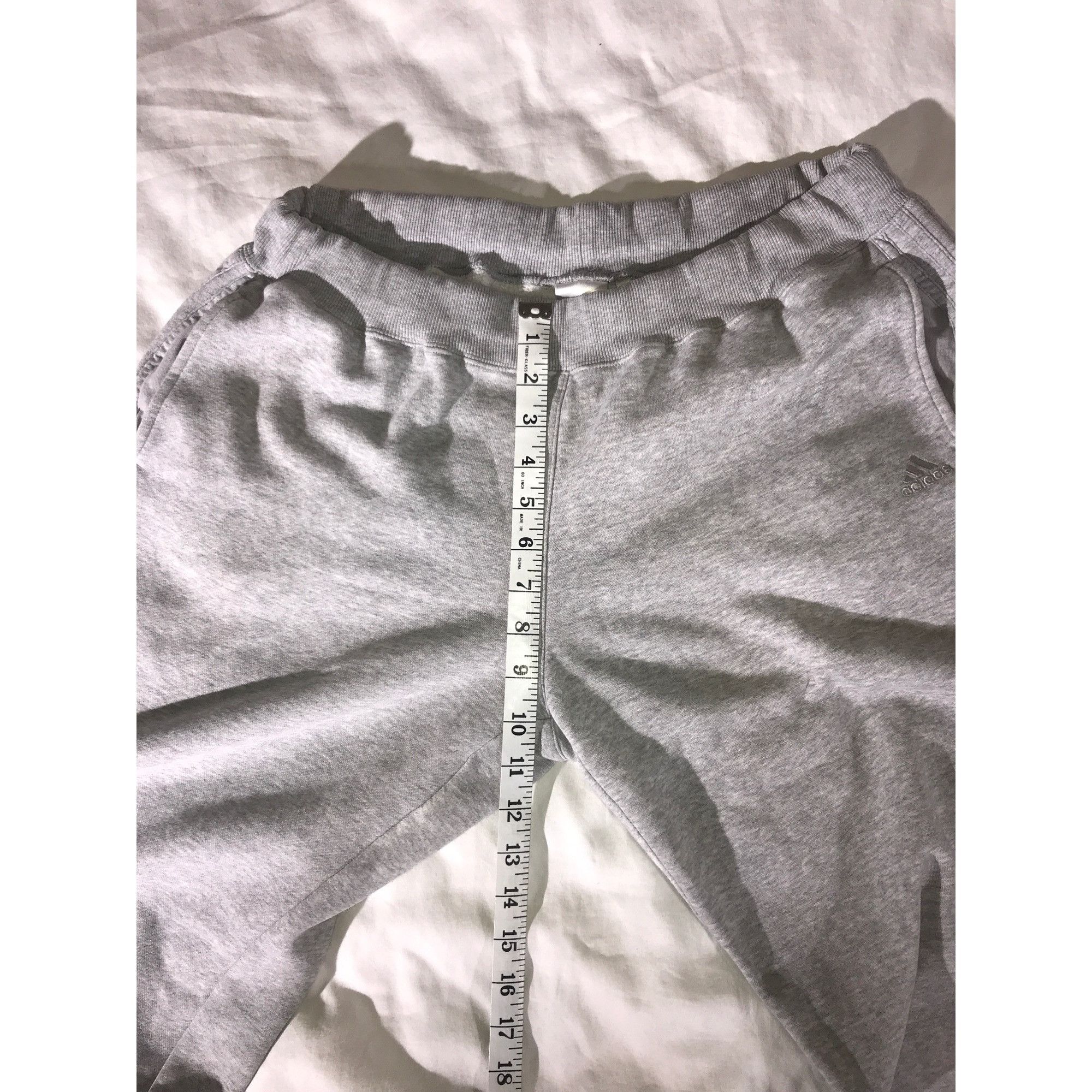 Adidas Adidas Men's Grey 3 Stripe Straight Leg Sweatpants Size US 32 / EU 48 - 5 Thumbnail