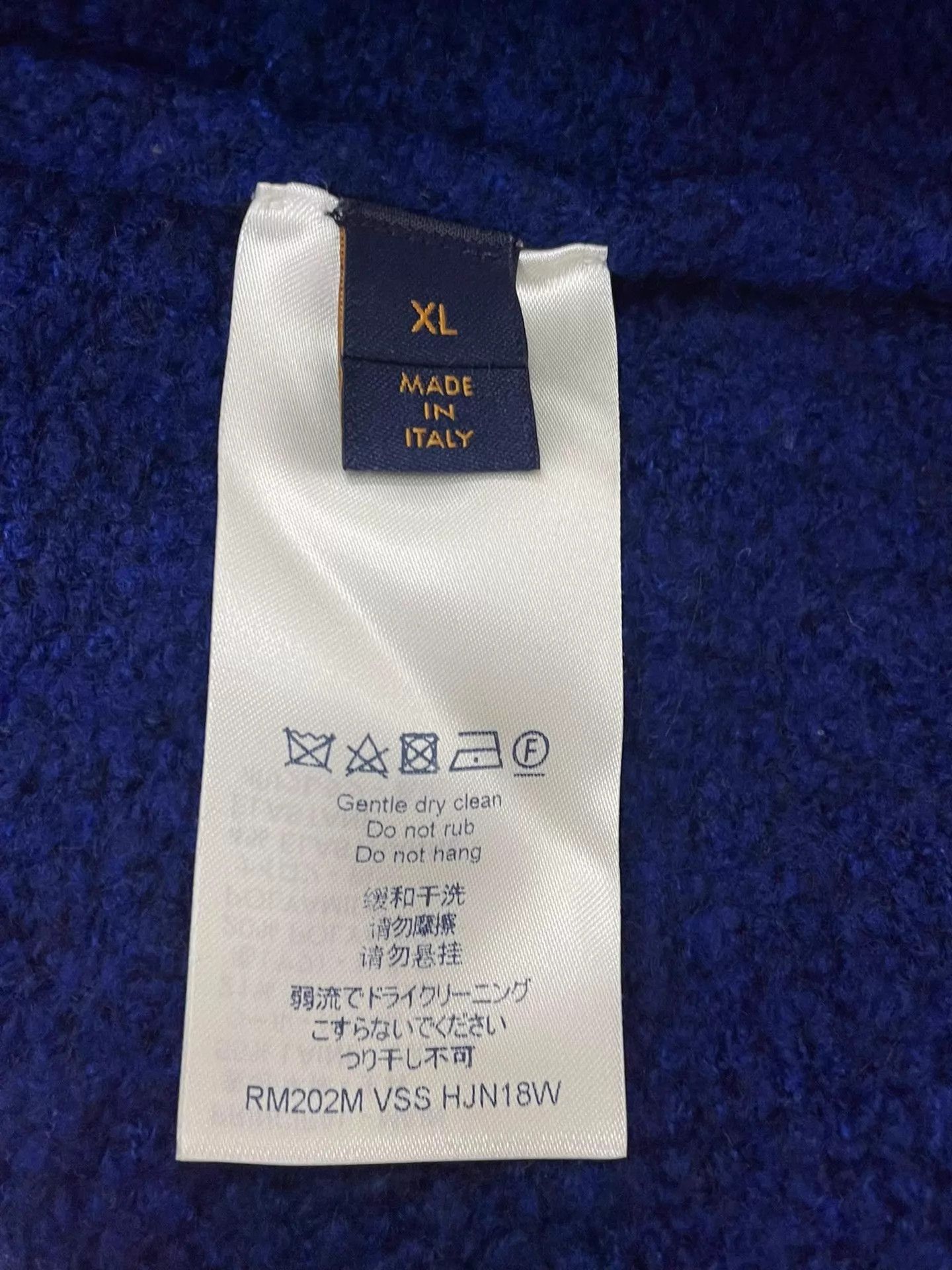 Louis Vuitton LV Klein Blue Big Logo Sweater XL Unisex Size US XL / EU 56 / 4 - 4 Thumbnail