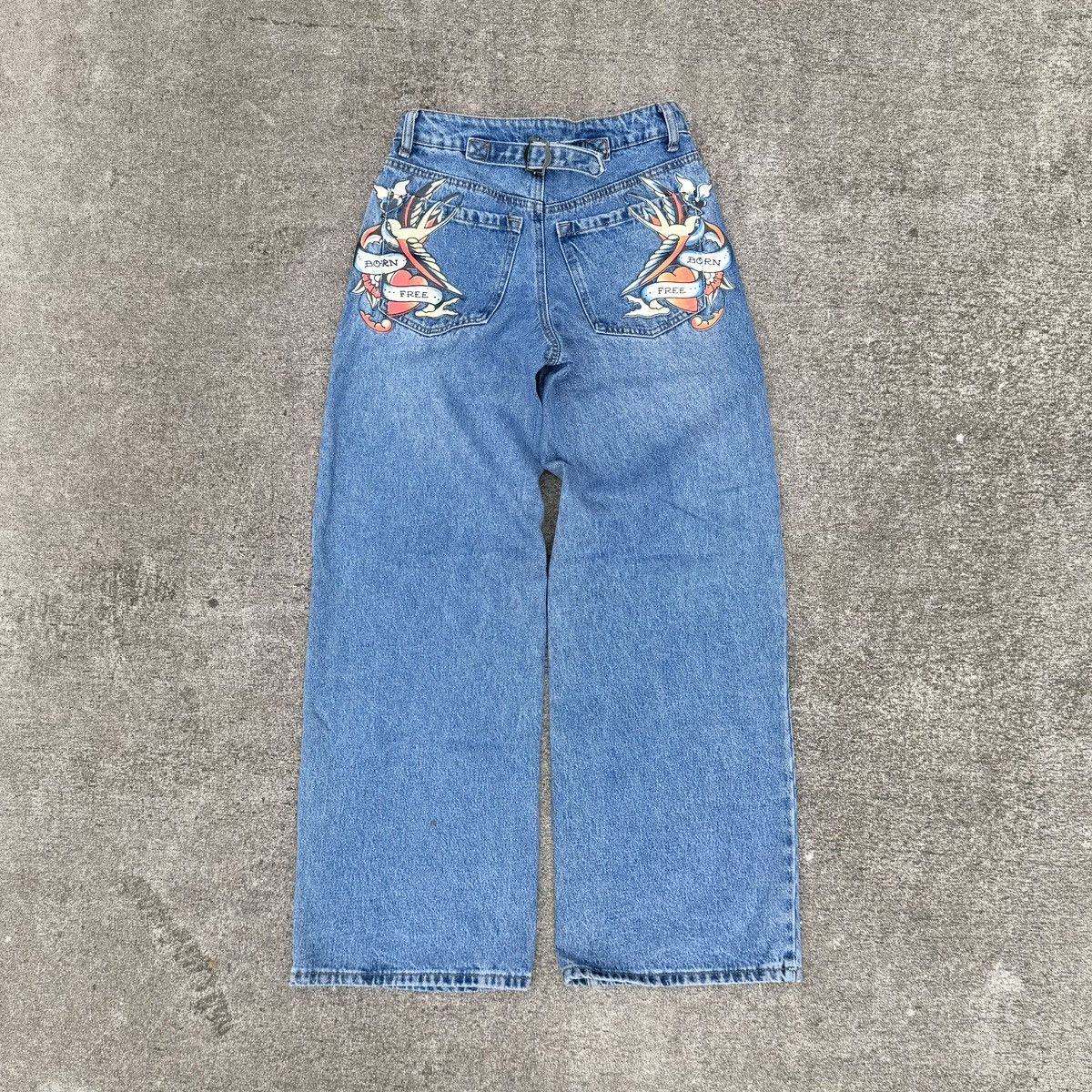 Ed Hardy Y2k Tattoo Ed Hardy Baggy Jeans Size 24" / US 00 / IT 34 - 2 Thumbnail