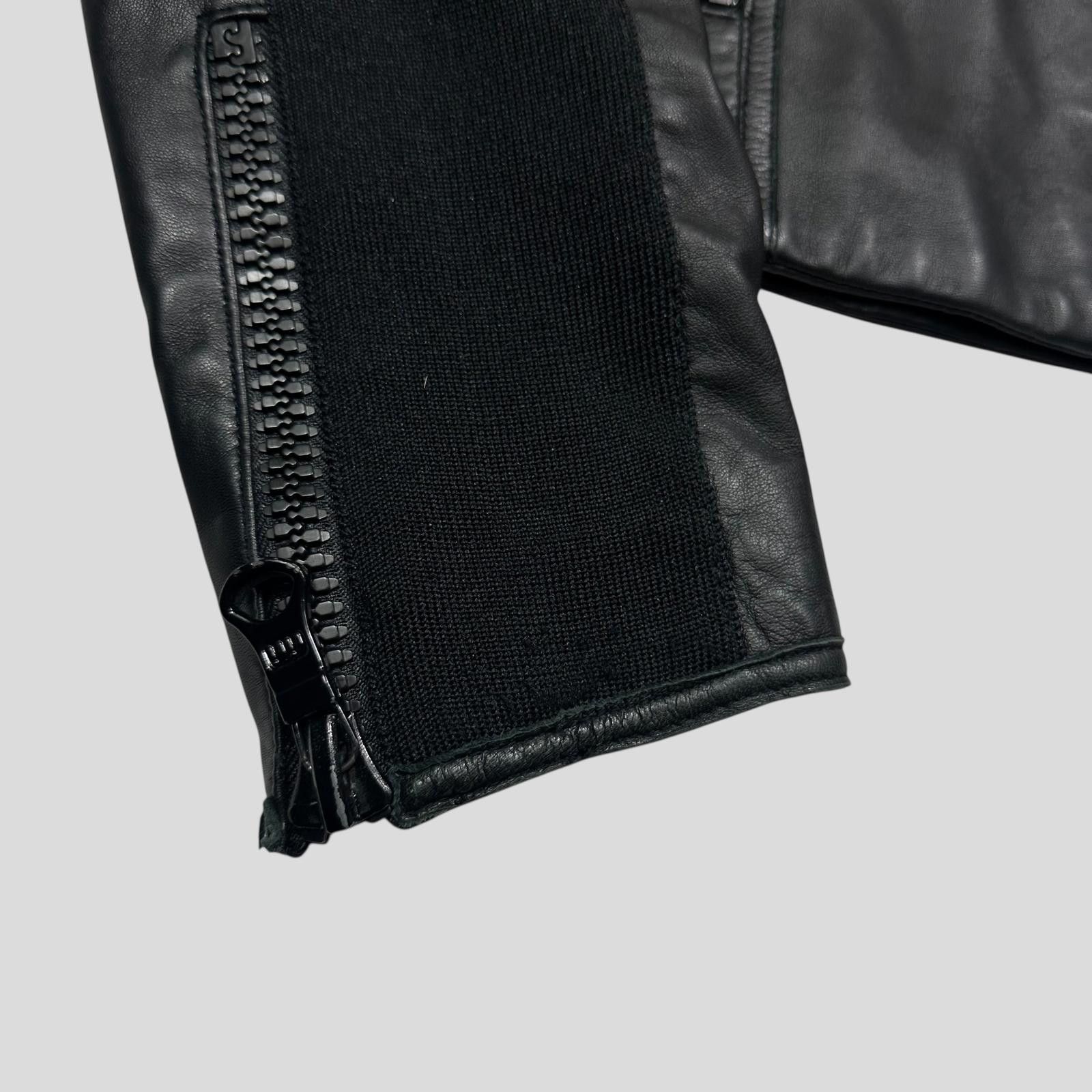 Armani Emporio Armani 2006 Leather Panelled Biker Moto Jacket - S Size US S / EU 44-46 / 1 - 6 Thumbnail
