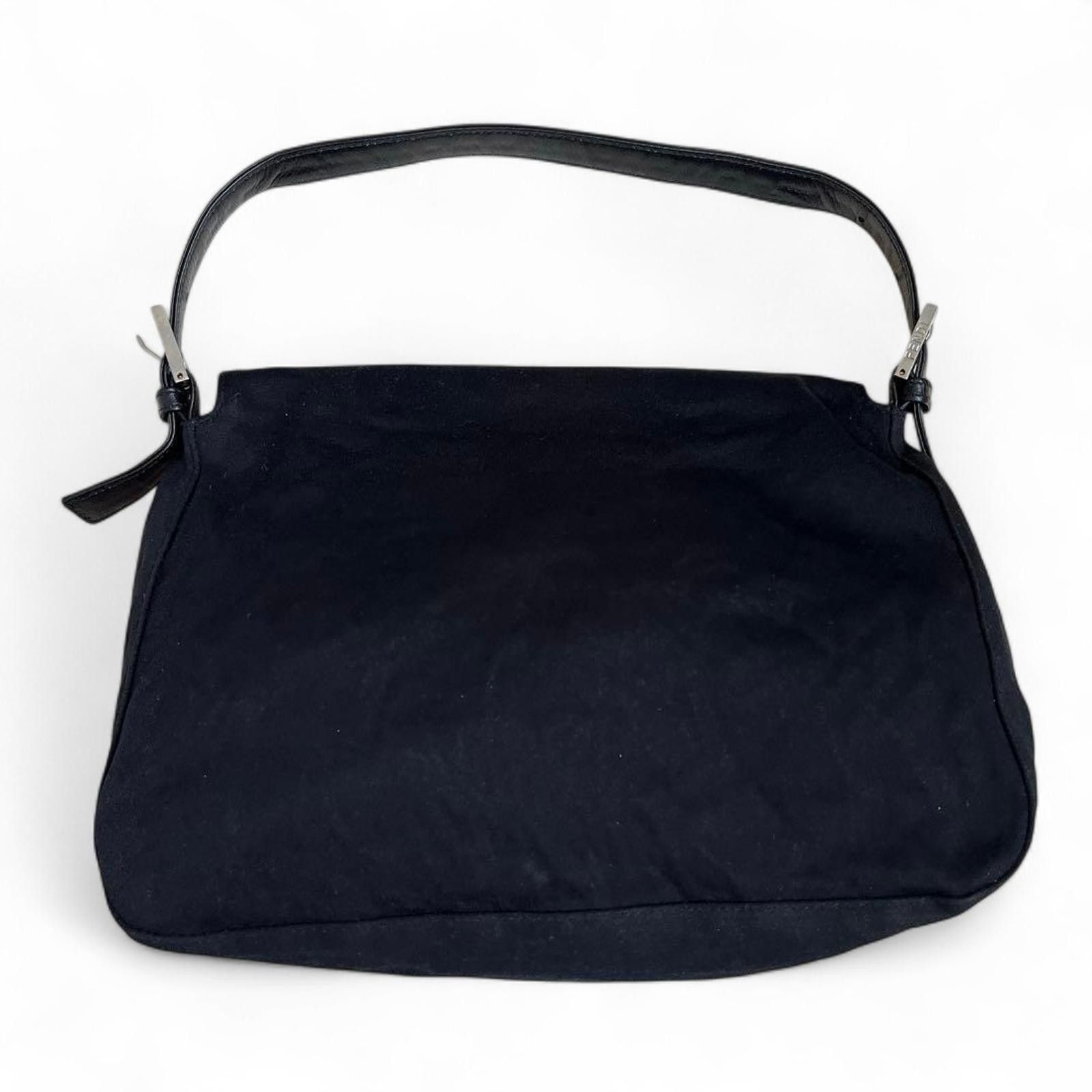 Fendi Fendi - Black Handbag Silver Buckle Size ONE SIZE - 2 Thumbnail