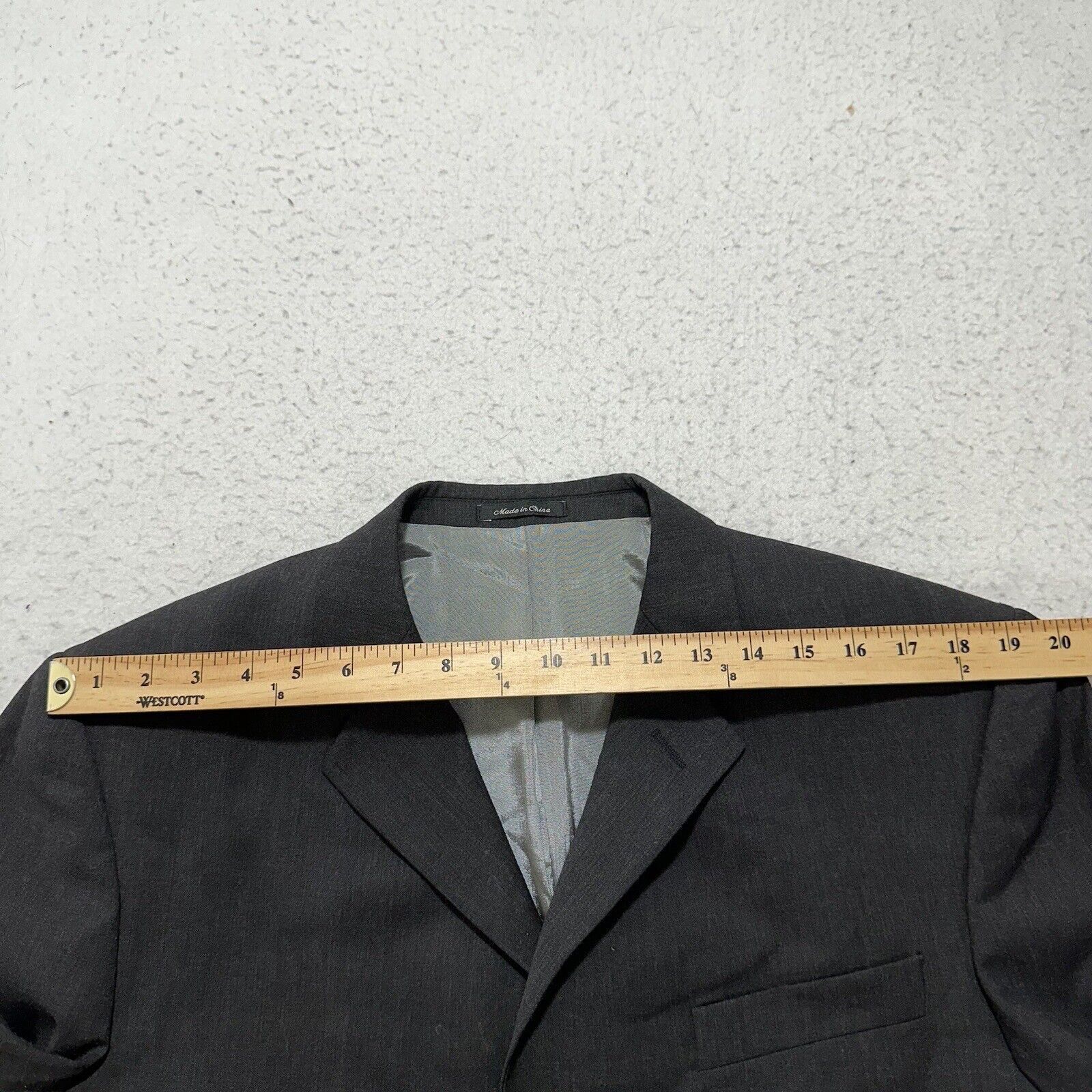 Other Axcess Claiborne 42R 100% Wool Suit Jacket Black/Gray Blazer Size 42R - 12 Thumbnail