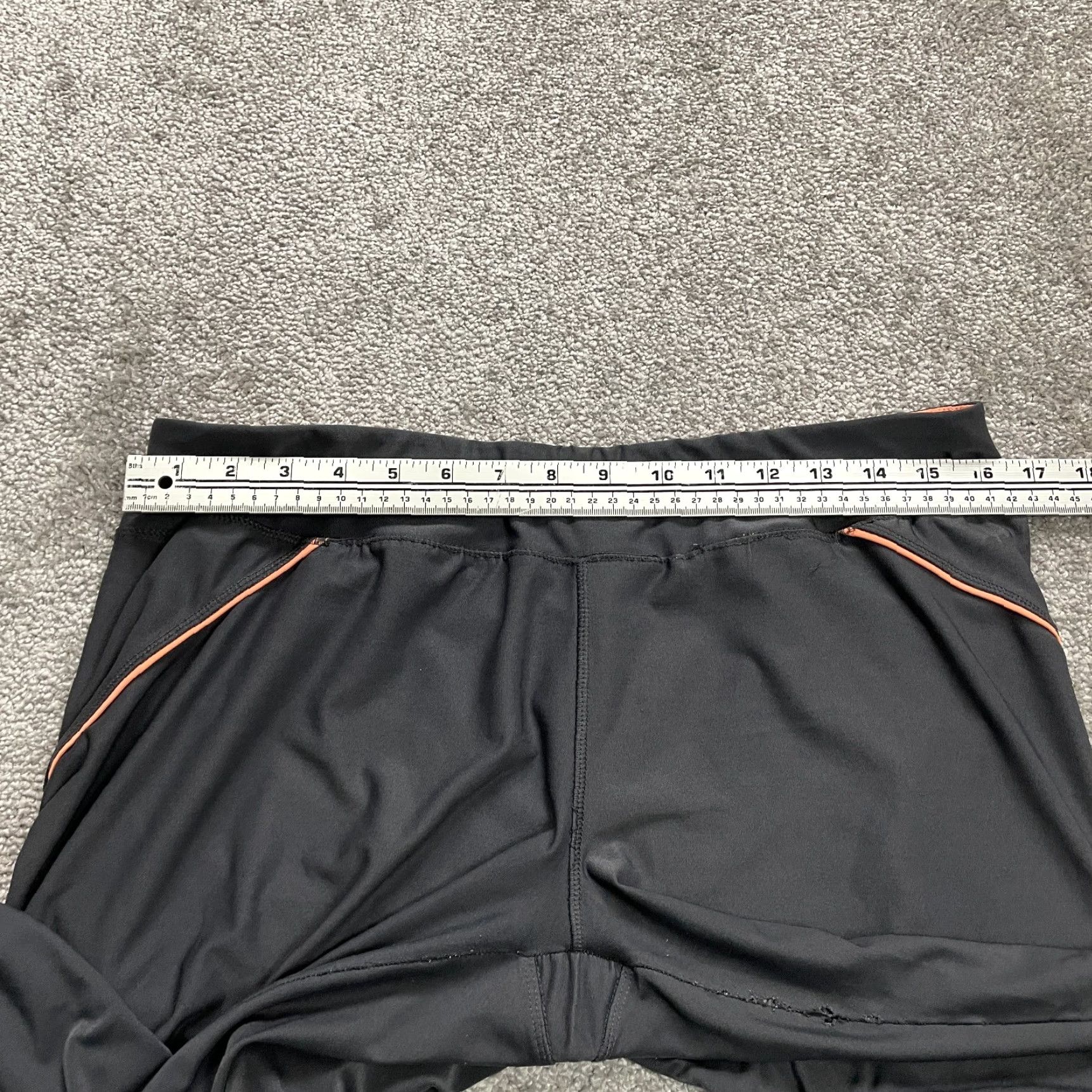 Avia VINTAGE Avia Active Pants Compression Womens L Black Orange Cropped Biking Gym 33x17 Size 36" / US 14 / IT 50 - 7 Thumbnail
