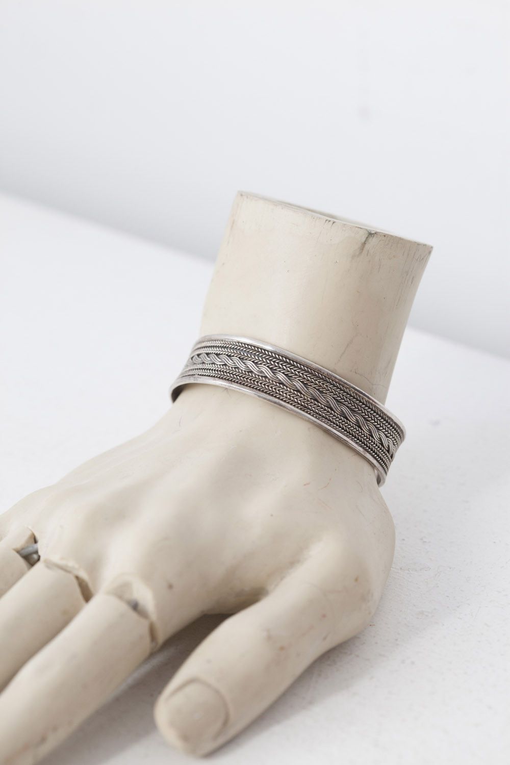 Vintage Vintage sterling silver cuff bangle bracelet Size ONE SIZE - 1 Thumbnail