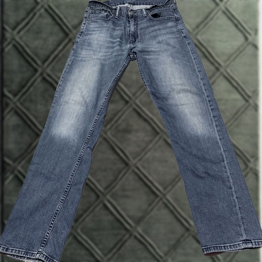 Levi's Levi's 513 Jeans Slim Straight Men's Blue Denim Mid-Rise Zip Fly - 31X32 | Levi's Slim Straight Jeans 513 Men Blue Denim Mid-Rise Zip Fly 31 32 Size US 31 - 1 Thumbnail