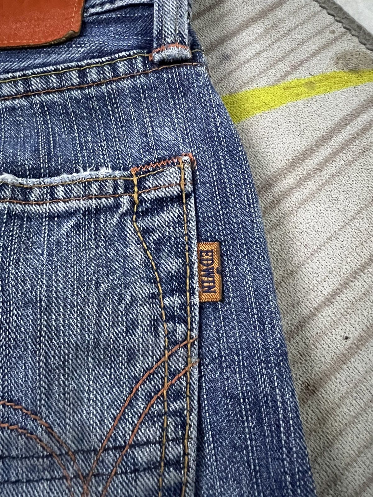Edwin × If Six Was Nine × Japanese Brand 💥FLARE💥 VINTAGE EDWIN 505 DISTRESSED JEANS VERY RARE Size US 29 - 9 Thumbnail