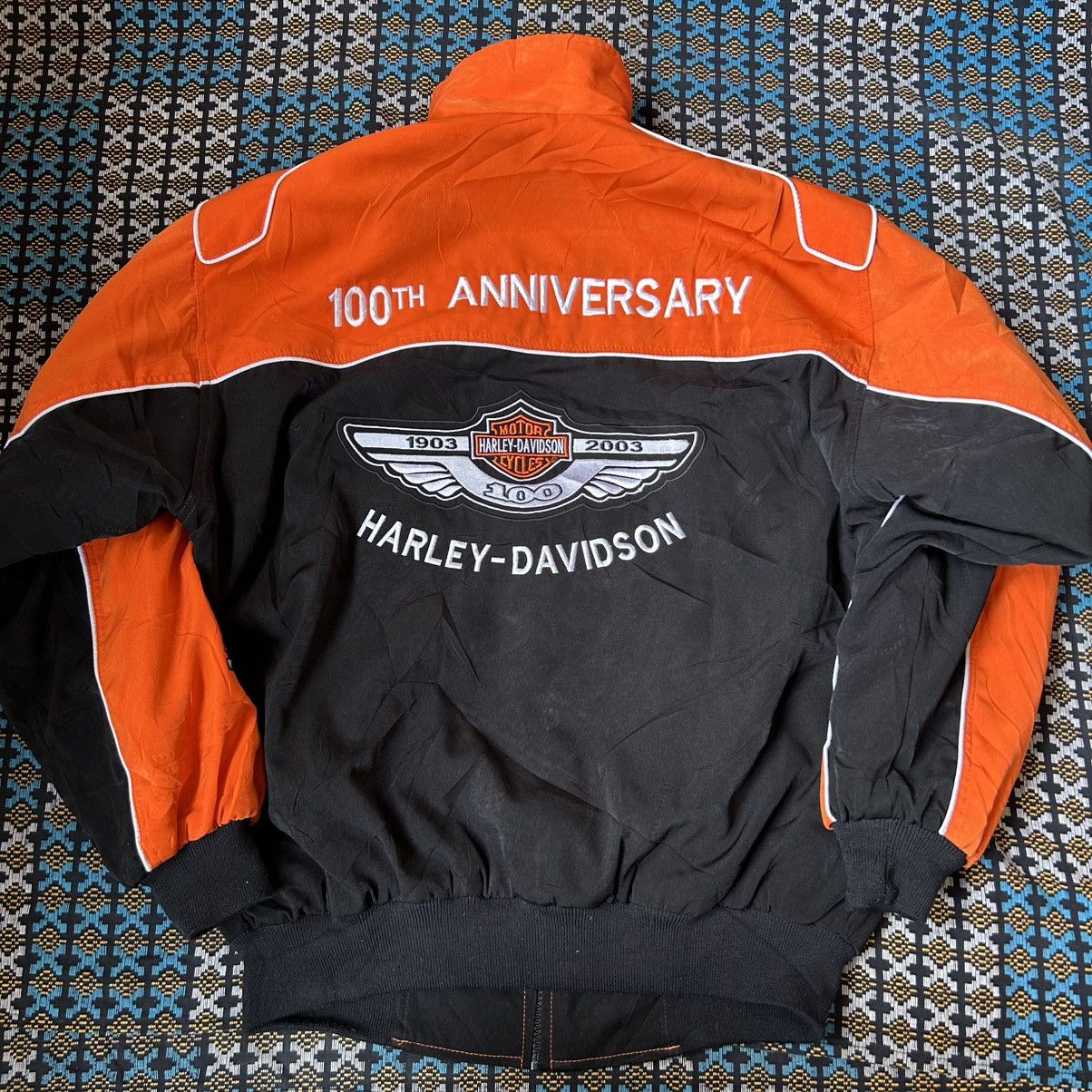 Harley Davidson Vintage 2003 100th Anniv. Harley Davidson Bomber Jacket Size US M / EU 48-50 / 2 - 2 Thumbnail