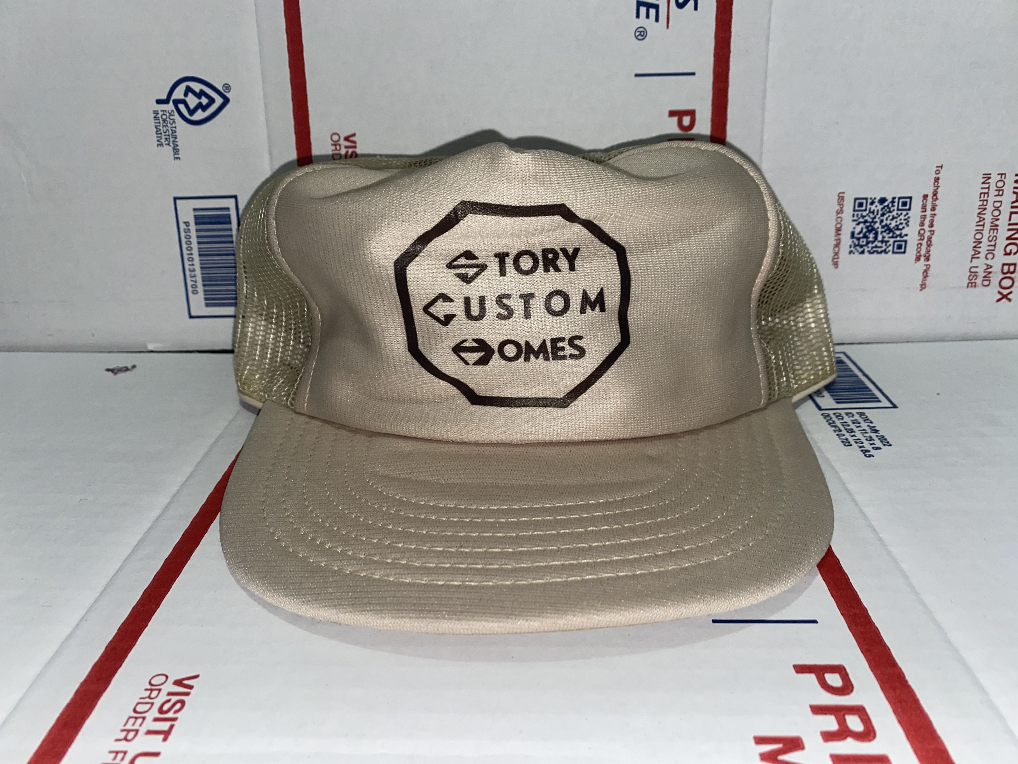 Vintage vtg Snapback Hat Trucker Cap Story Custom Homes Company Inc. Size ONE SIZE - 1 Thumbnail