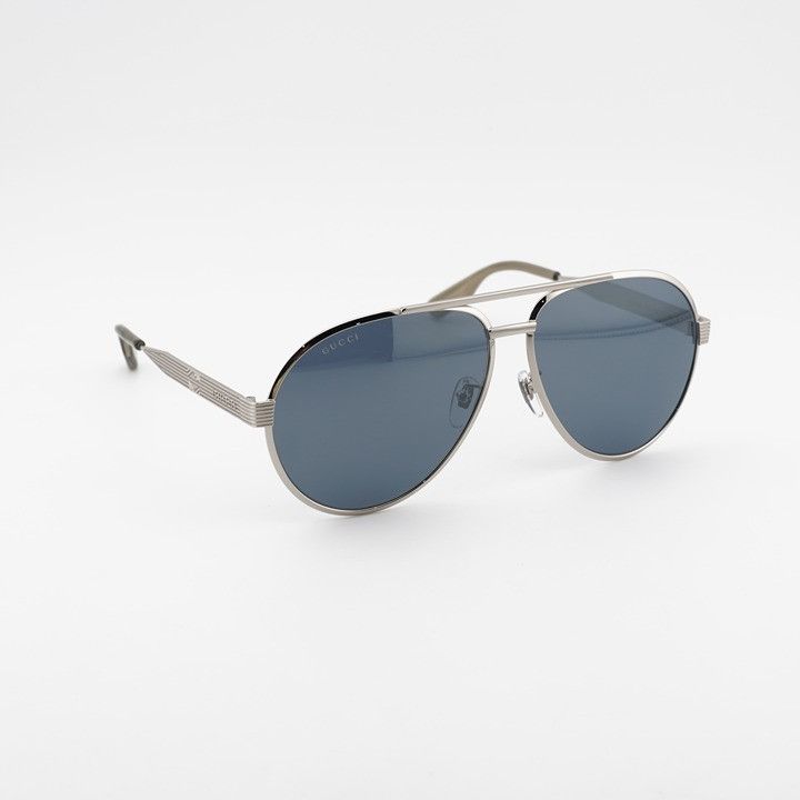 Gucci Gucci GG1513S 003 Sunglasses Silver Aviator Frame, Smoke Size ONE SIZE - 5 Thumbnail