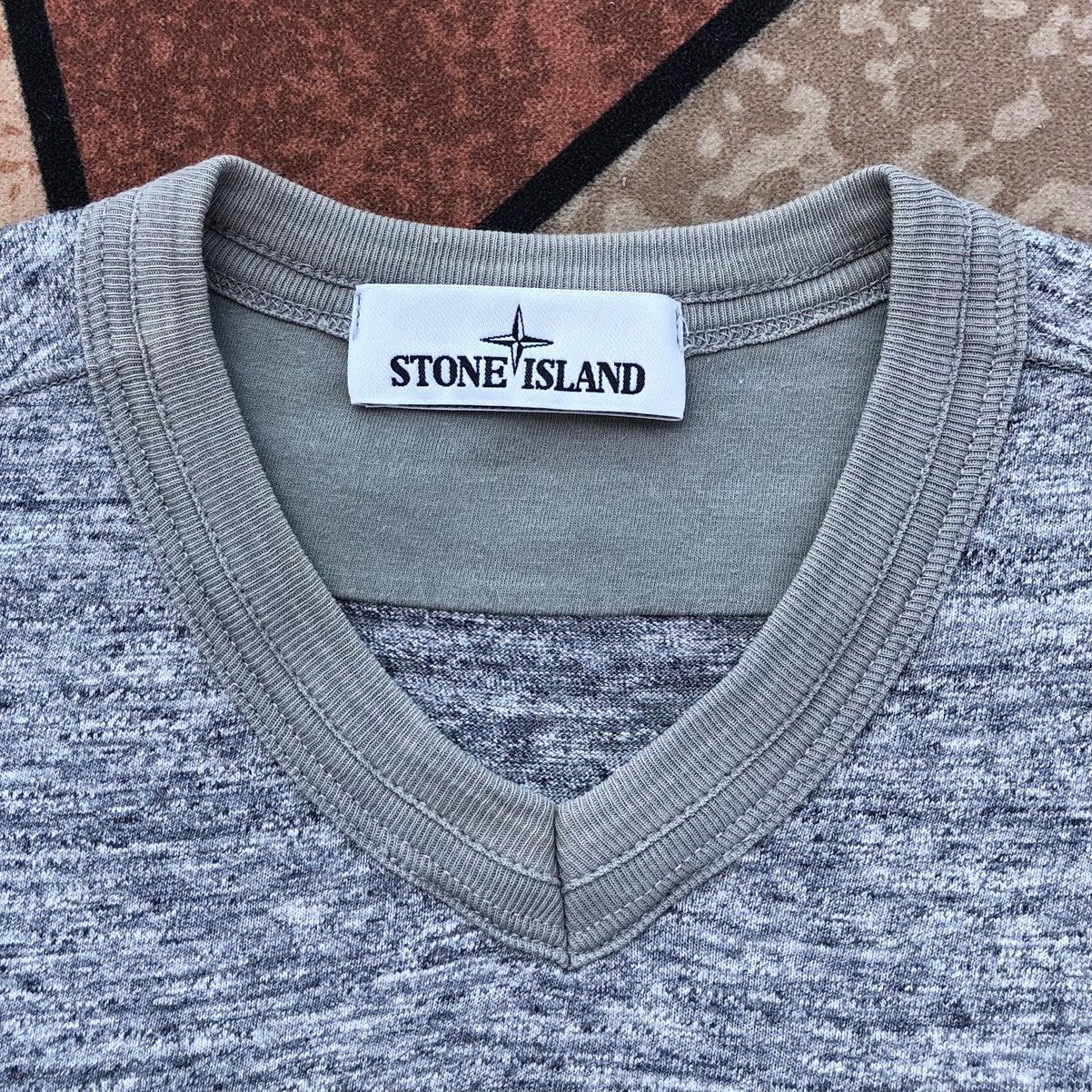Stone Island Men’s V Neck Grey T shirt