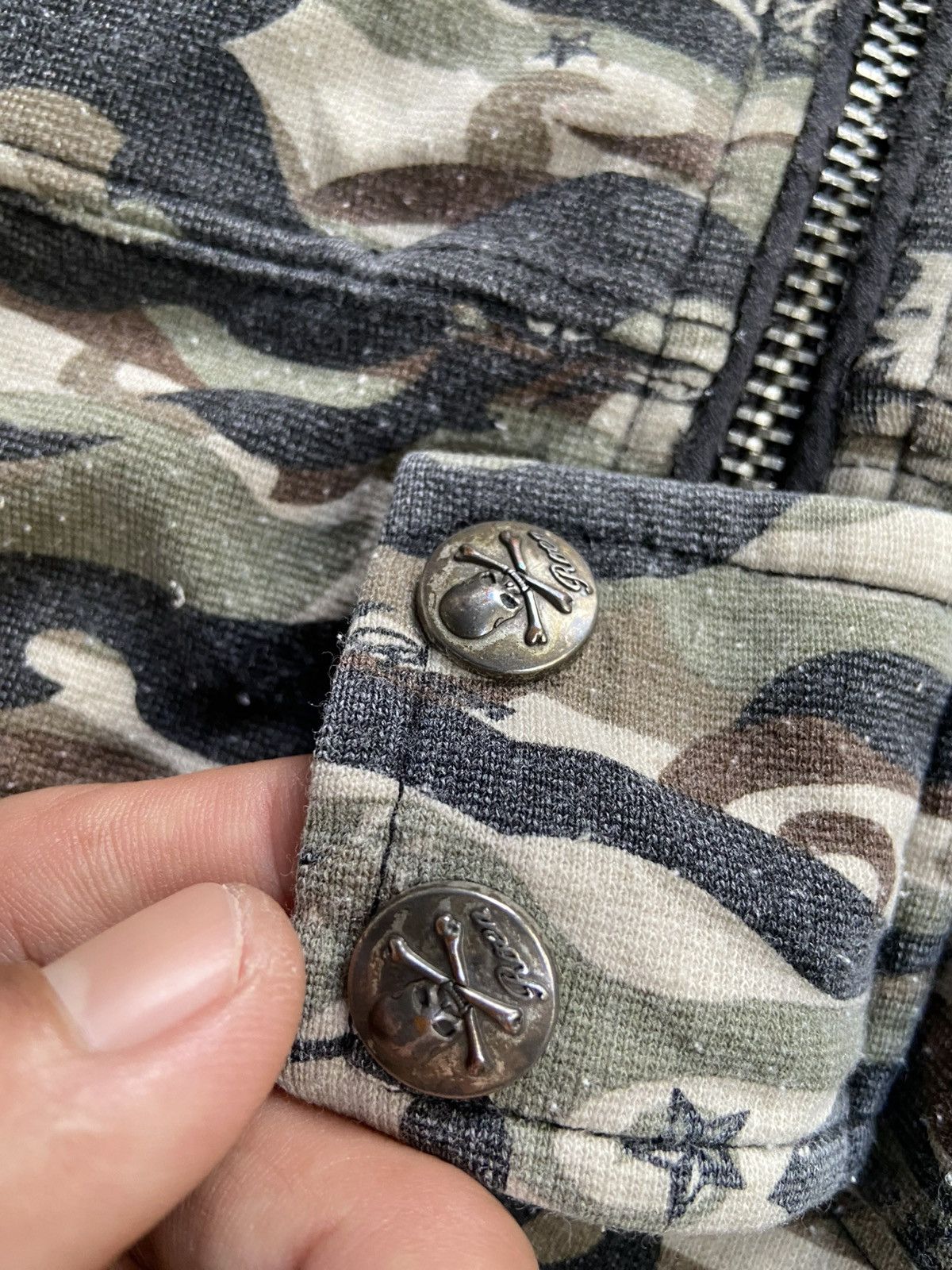Roen ROEN SKULL ARMY ZIP HOODIE Size US L / EU 52-54 / 3 - 12 Thumbnail