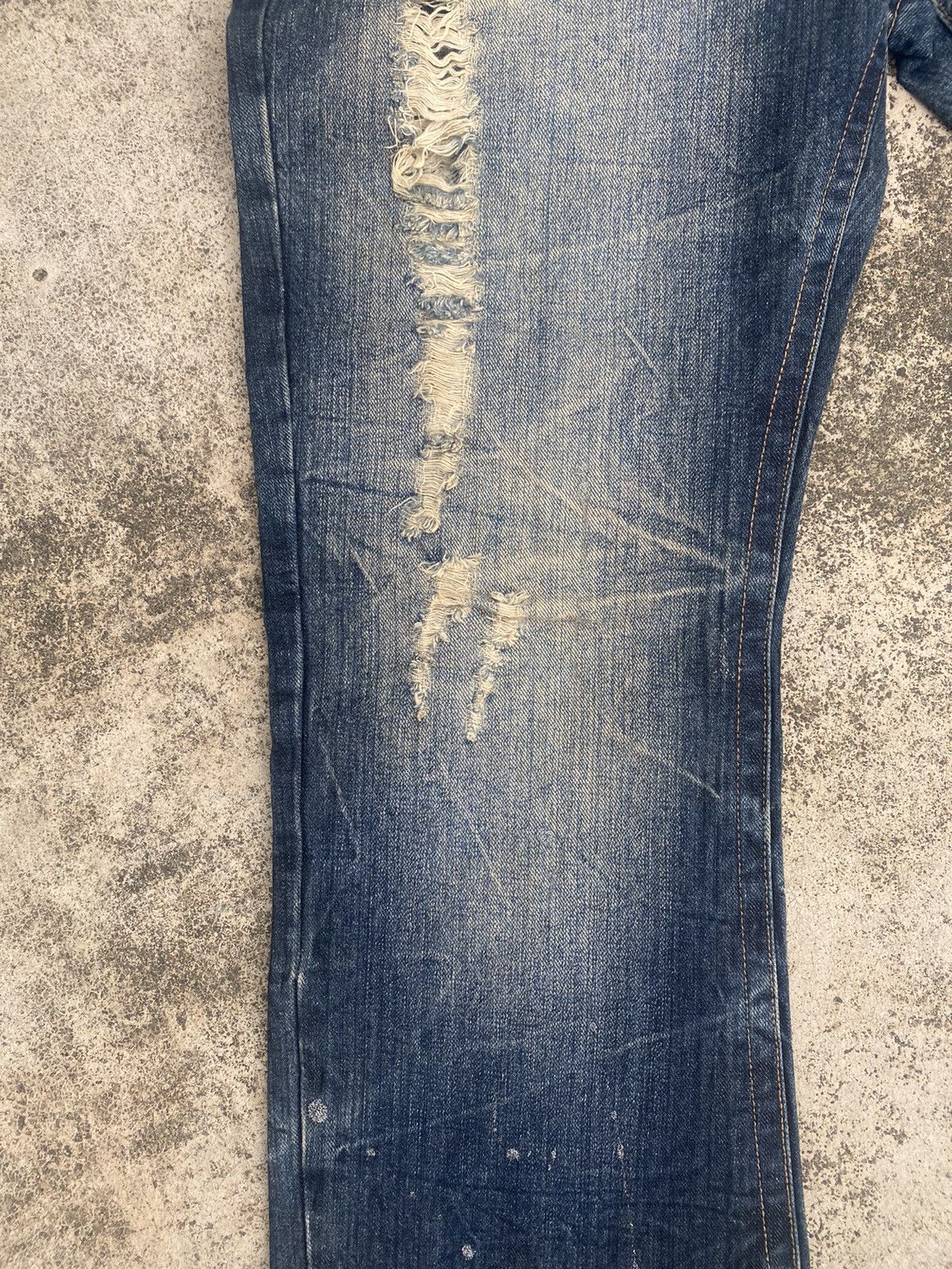 If Six Was Nine × Japanese Brand Flare Jeans Sorridere Distress Clawmark Bootcut Size US 35 - 7 Thumbnail