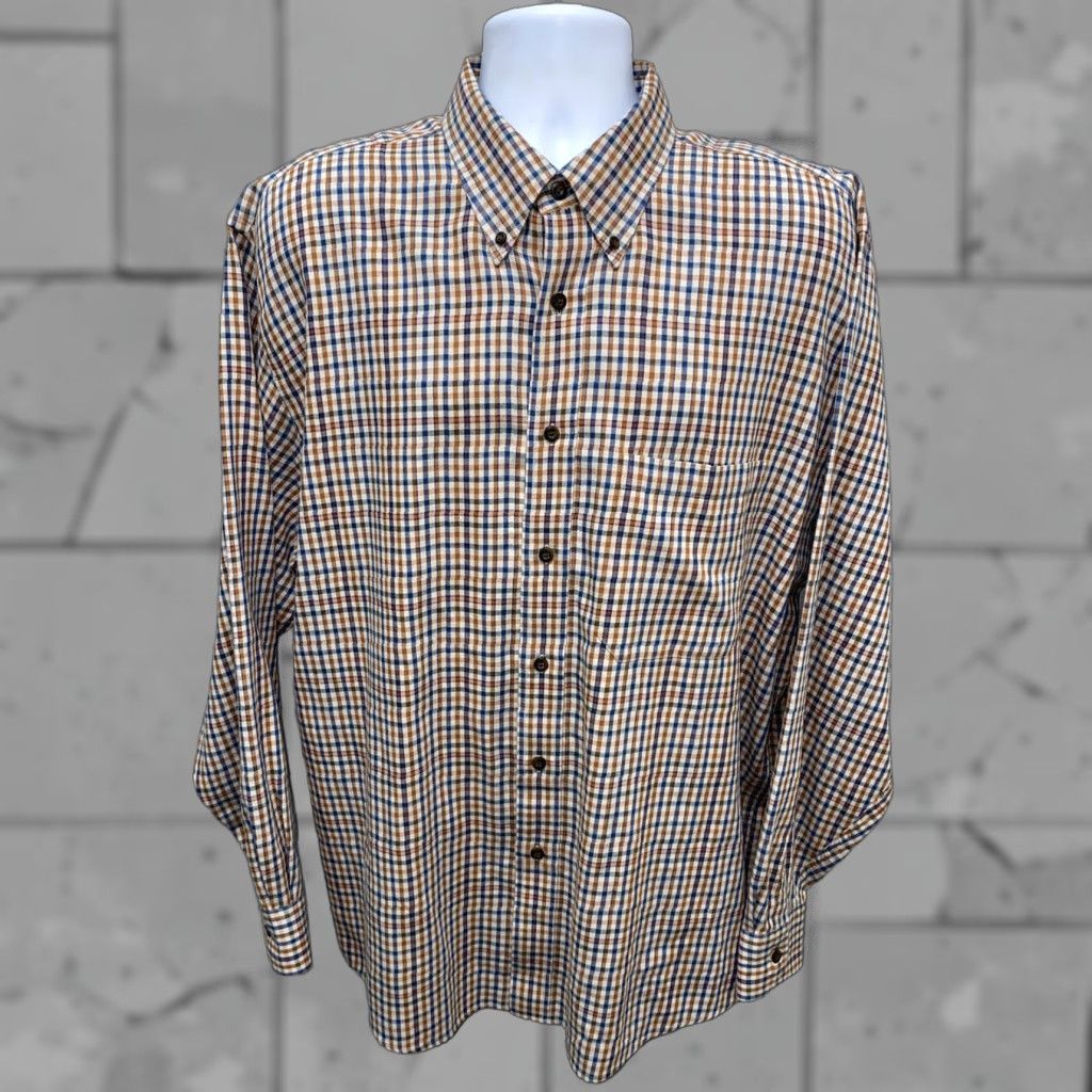 Pendleton Pendleton Mens Button-Up Shirt XL Wool Blend Multi Color Check Long Sleeve Regular Collar Front Button-Down Mens Size US XL / EU 56 / 4 - 1 Thumbnail