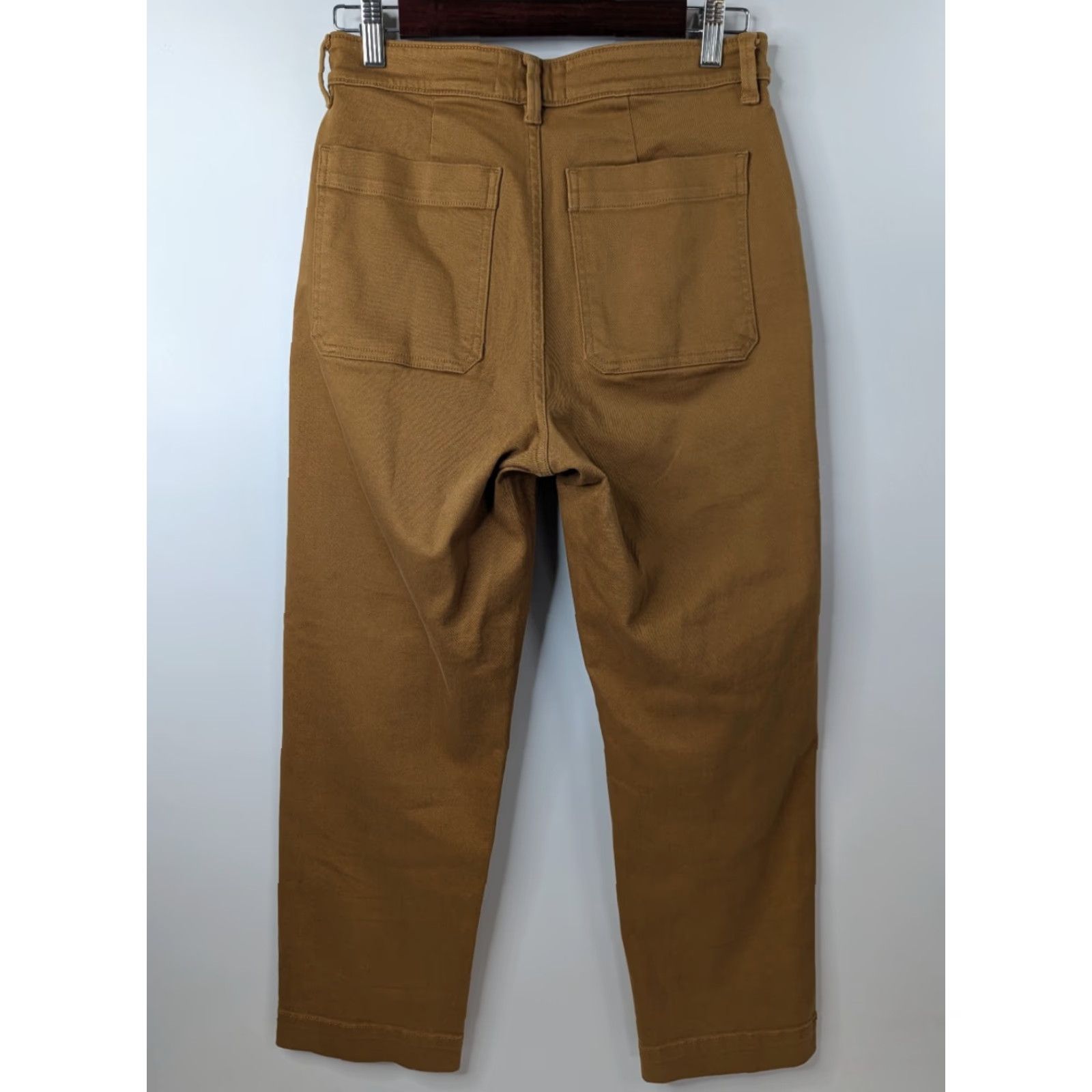 Everlane Everlane The Straight Leg Crop Pant Women 6 Beiges Cotton Twill High Rise Relaxed Front Flat Cropped Modern Vintage No Size 28" / US 6 / IT 42 - 4 Thumbnail