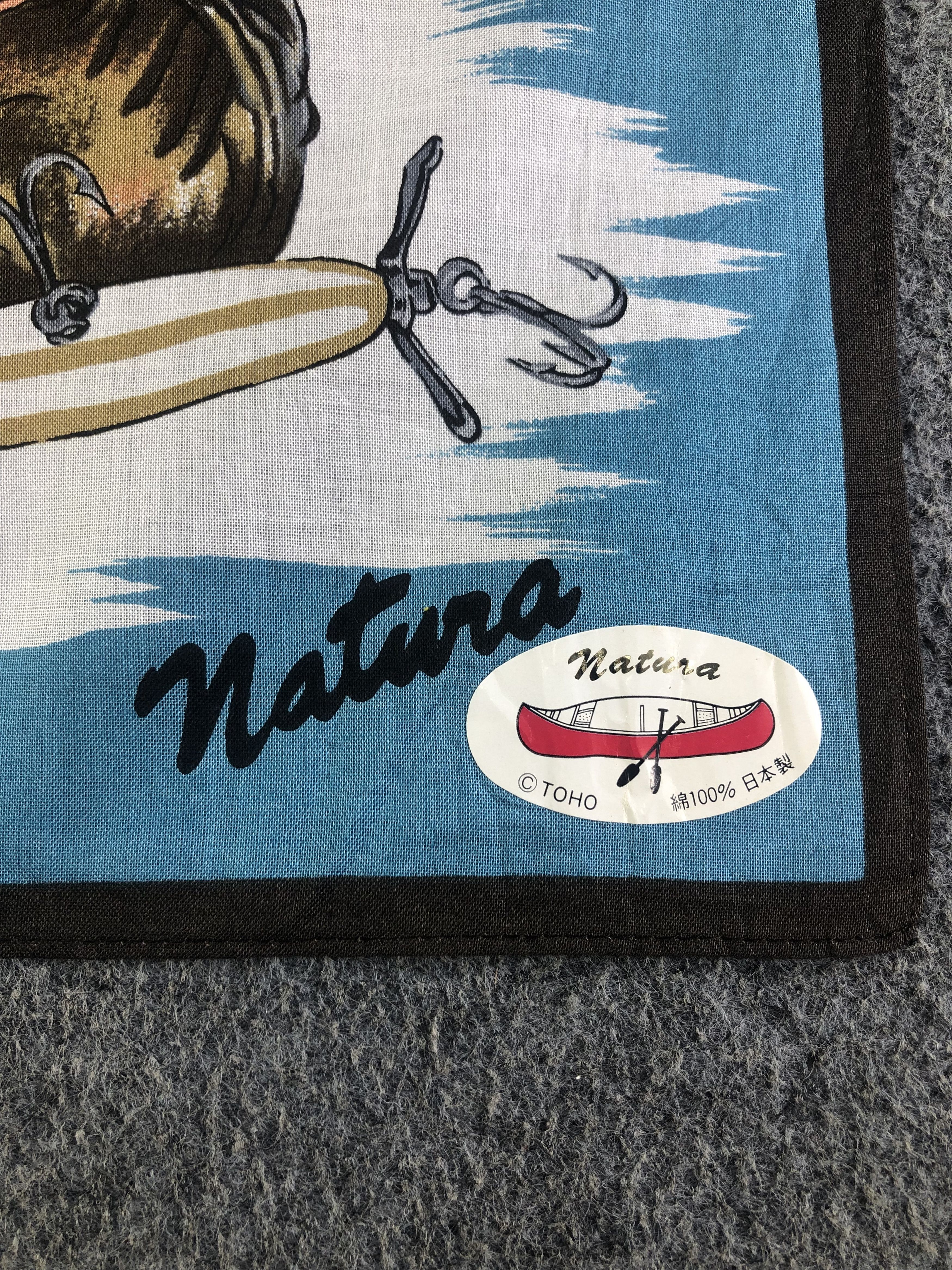Vintage Natura Fishing Handkerchief / Bandana / Neckerchief C440 Size ONE SIZE - 5 Thumbnail