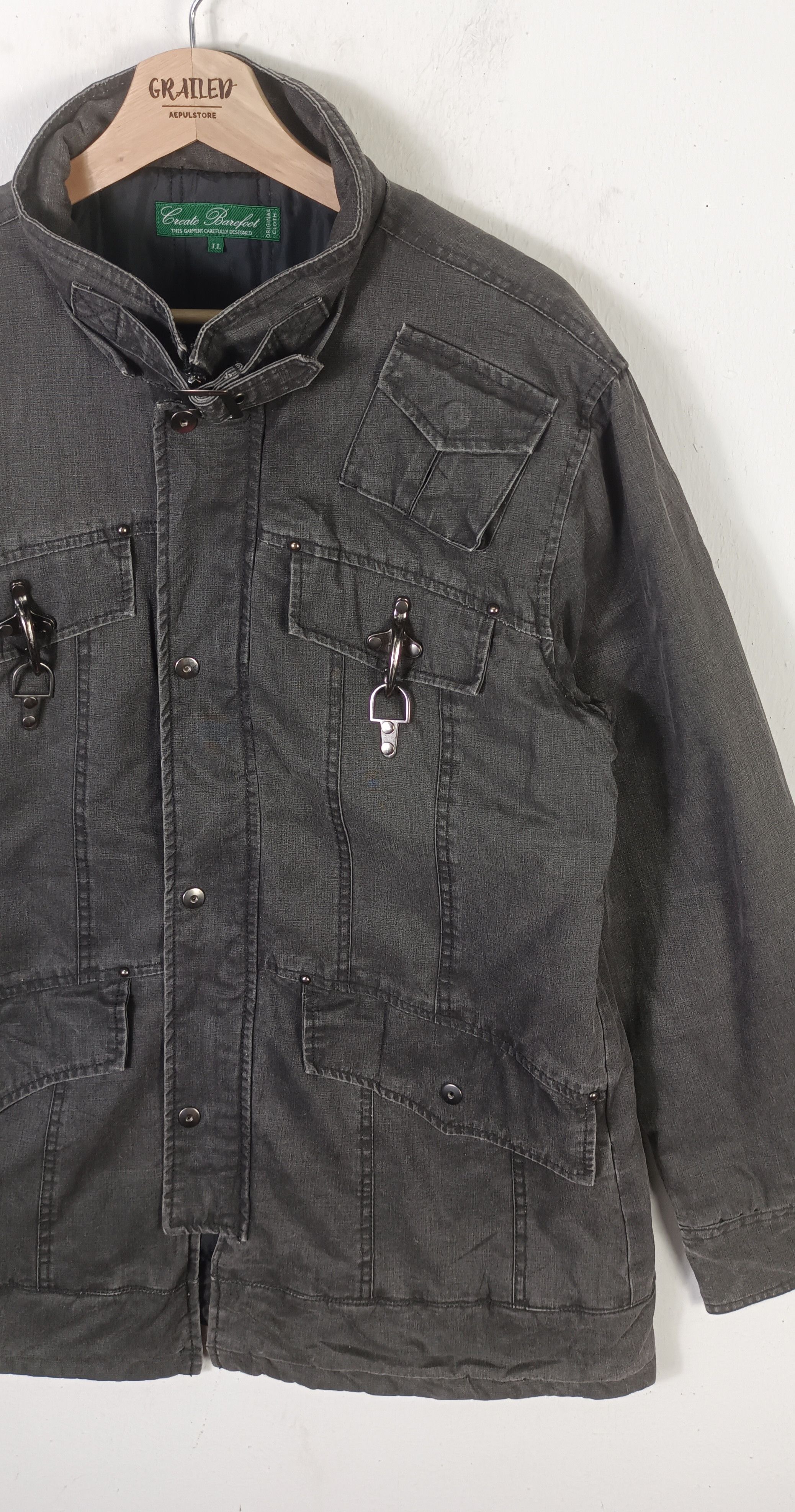 If Six Was Nine Rare🔥 Create Barefoot Bondage Military 5 Pocket Jacket Size US L / EU 52-54 / 3 - 4 Thumbnail
