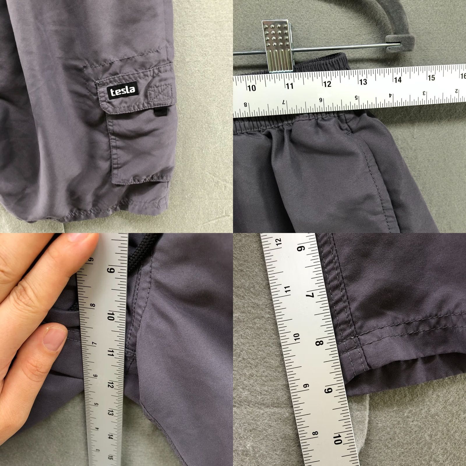 Vintage Tesla Mens Swim Trunks S Gray Lined 9" Inseam Trunks Beach Swimming Bottoms Size US 29 - 8 Thumbnail