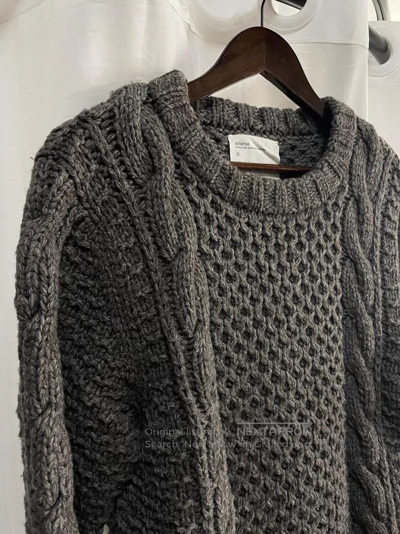 Wtaps Wtaps Gray wool knit sweater Size US L / EU 52-54 / 3 - 3 Thumbnail