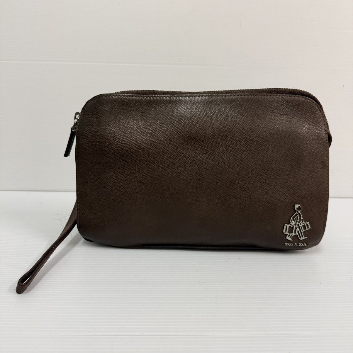 Prada Prada Leather Clutch Bag Size ONE SIZE - 2 Thumbnail