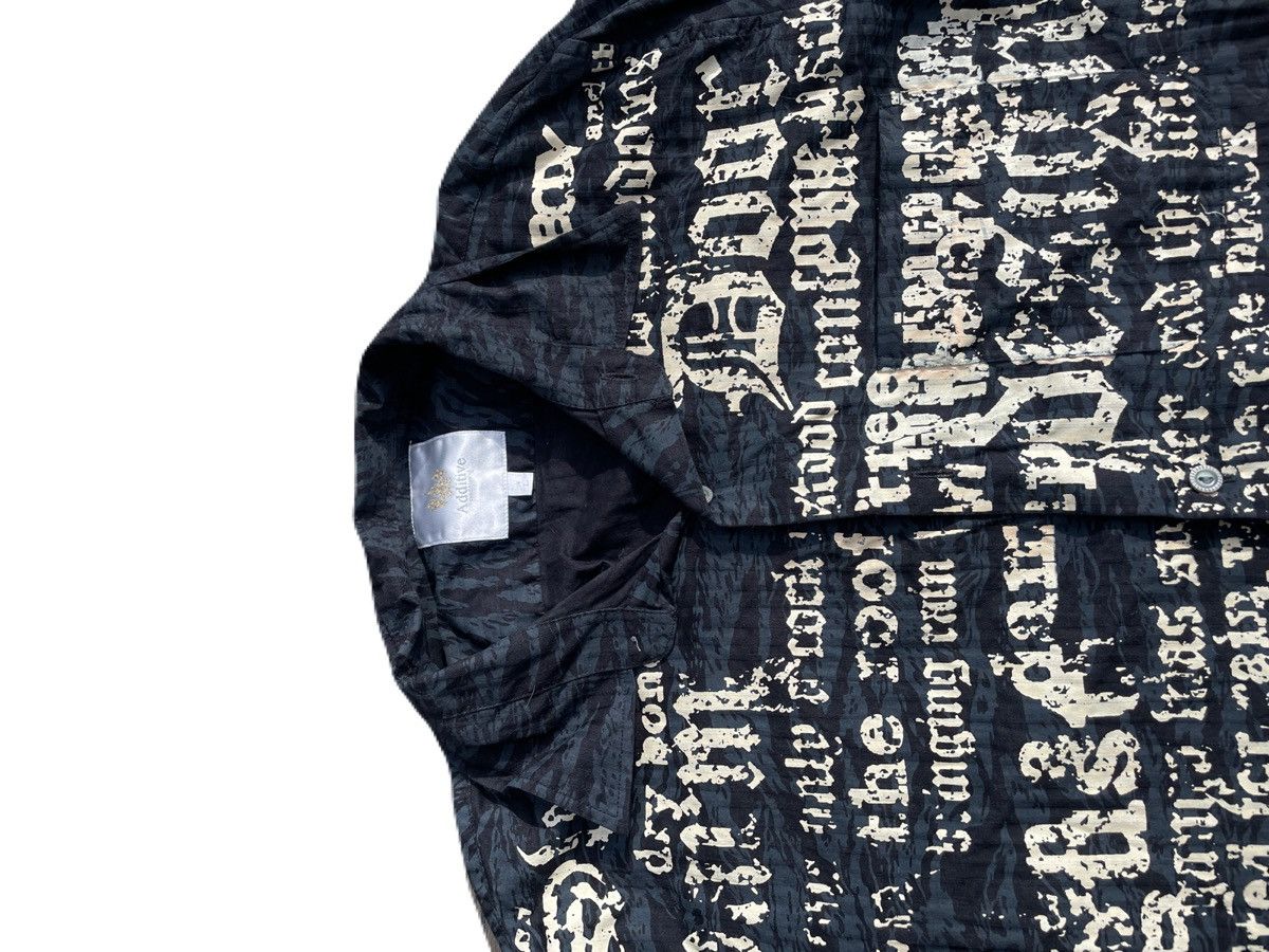 2000s Japanese archive Vkei Poem Grunge Button-up Shirts