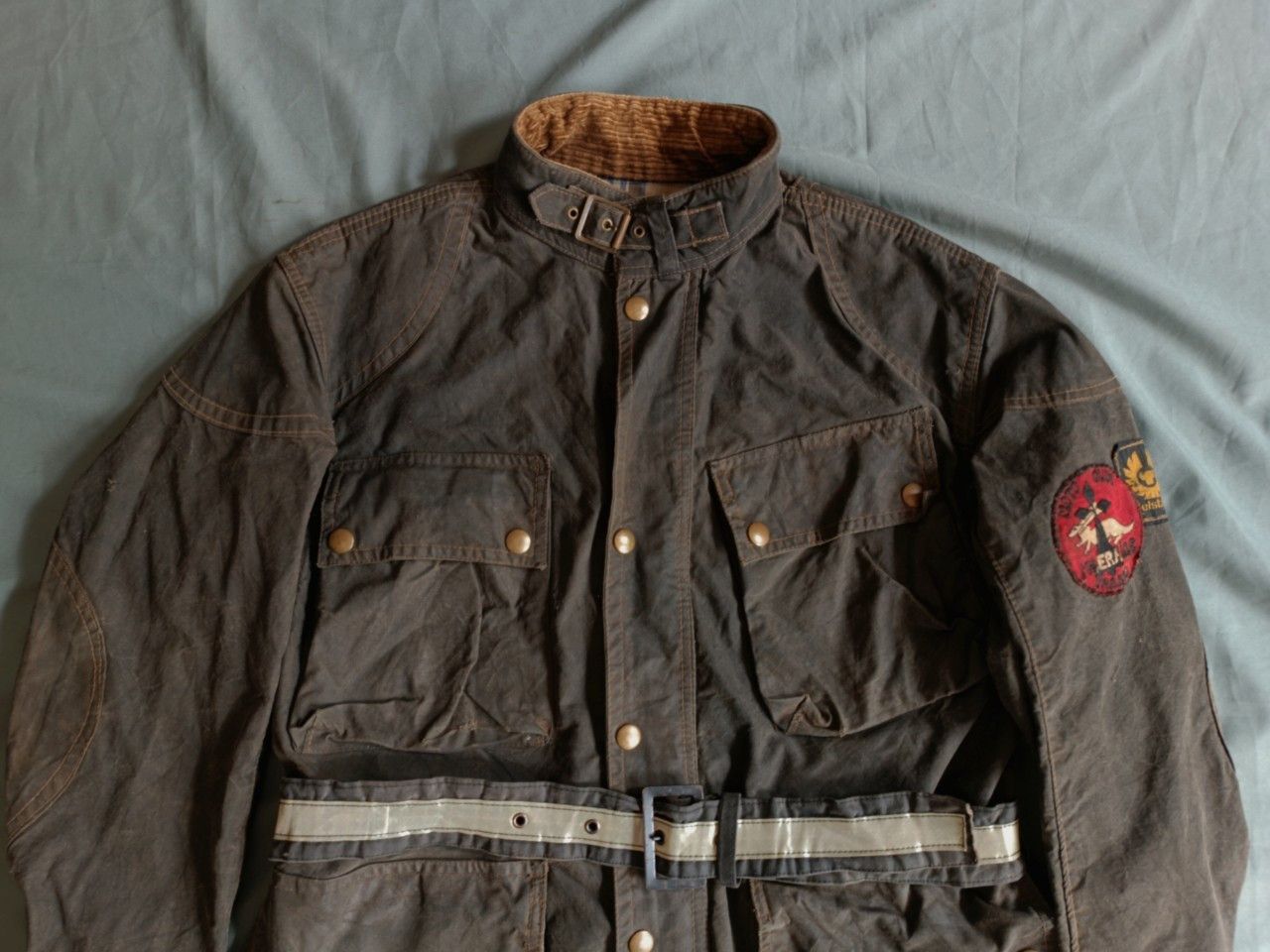 Belstaff Vtg 70s BELSTAFF Trialmaster Black Waxed Belted Motor Jacket Size US L / EU 52-54 / 3 - 2 Thumbnail