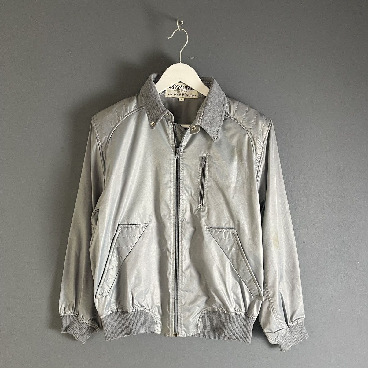 Designer × Issey Miyake × Vintage Vintage Issey Miyake Skyline Bomber Jacket Size US M / EU 48-50 / 2 - 1 Thumbnail