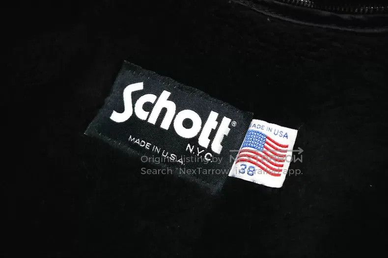 Schott 641 Straight stand-up collar leather jacket Size US M / EU 48-50 / 2 - 4 Thumbnail