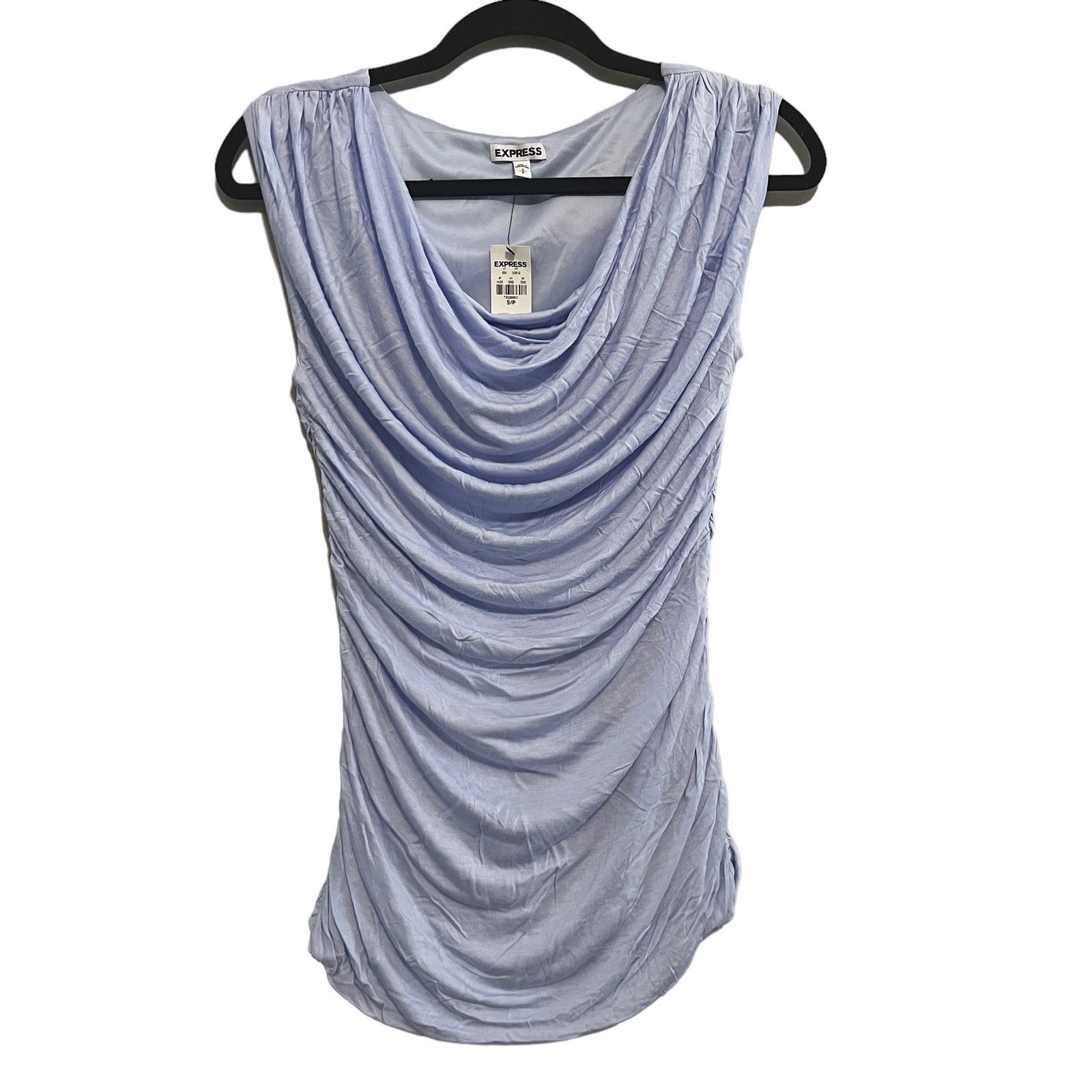 Express NEW Express Periwinkle Purple Lilac Cowl Neck Blouse S Size S / US 4 / IT 40 - 2 Thumbnail