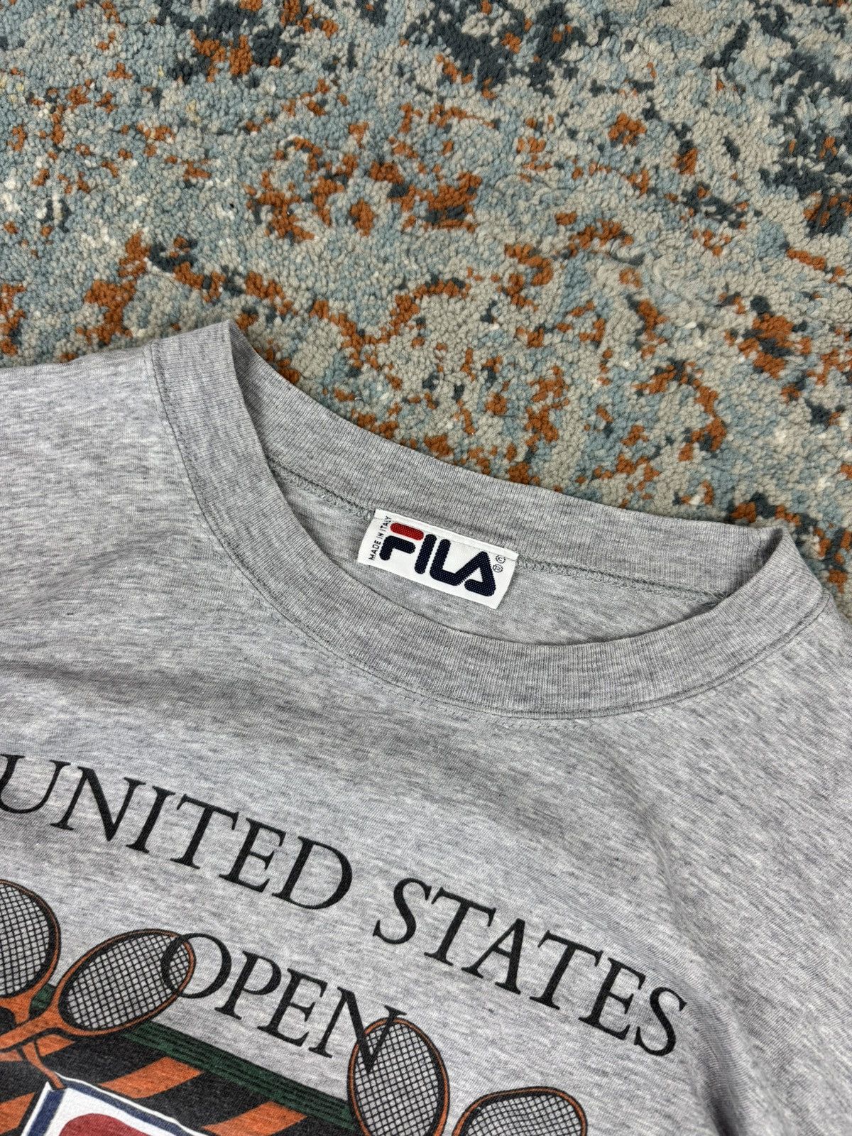 Fila Vintage 90s Fila United states open tennis graphic tee Size US L / EU 52-54 / 3 - 6 Thumbnail