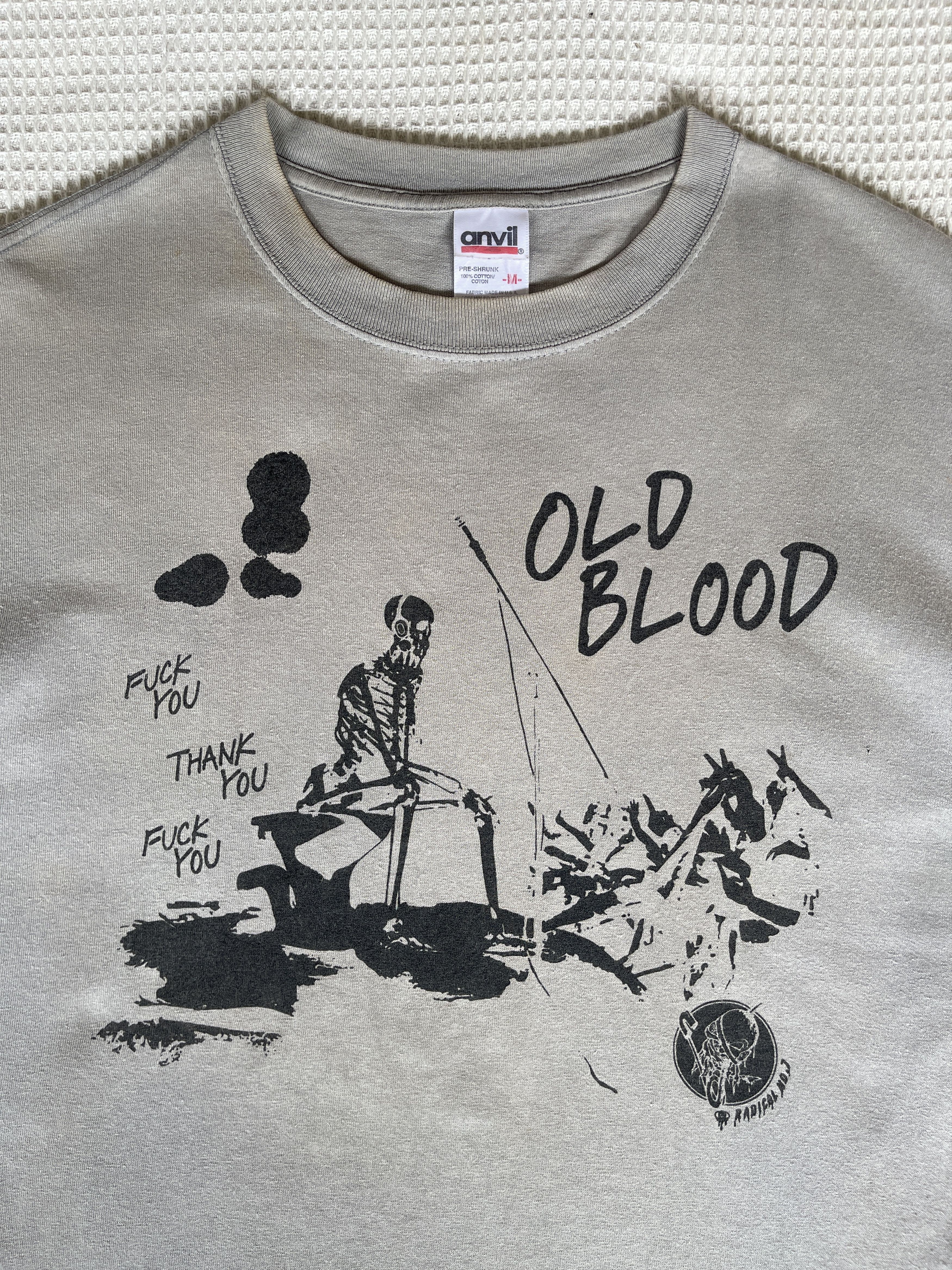 Fuck Art, Make Tees Vintage’90s🔥Skull Old Blood Fuck You Thank You Tshirt Size US M / EU 48-50 / 2 - 14 Thumbnail