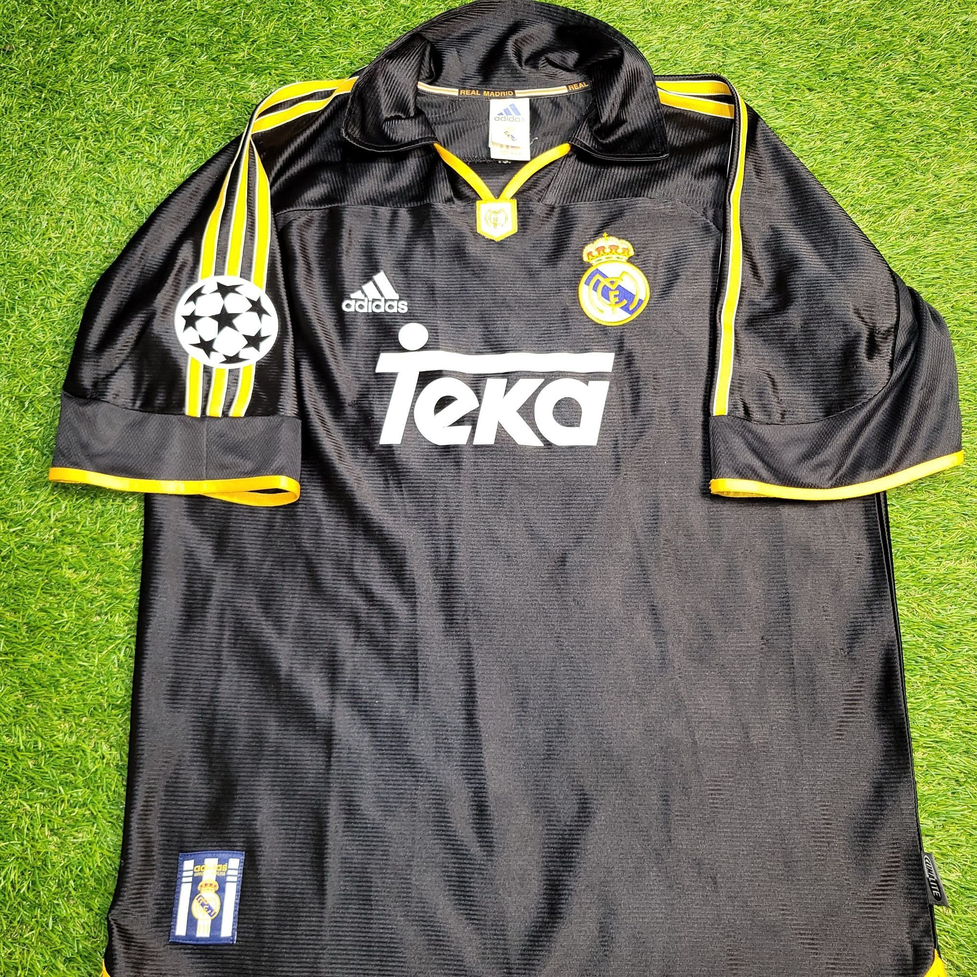 Adidas Redondo Real Madrid Away UEFA 1999 2000 Soccer Jersey M Size US M / EU 48-50 / 2 - 2 Thumbnail