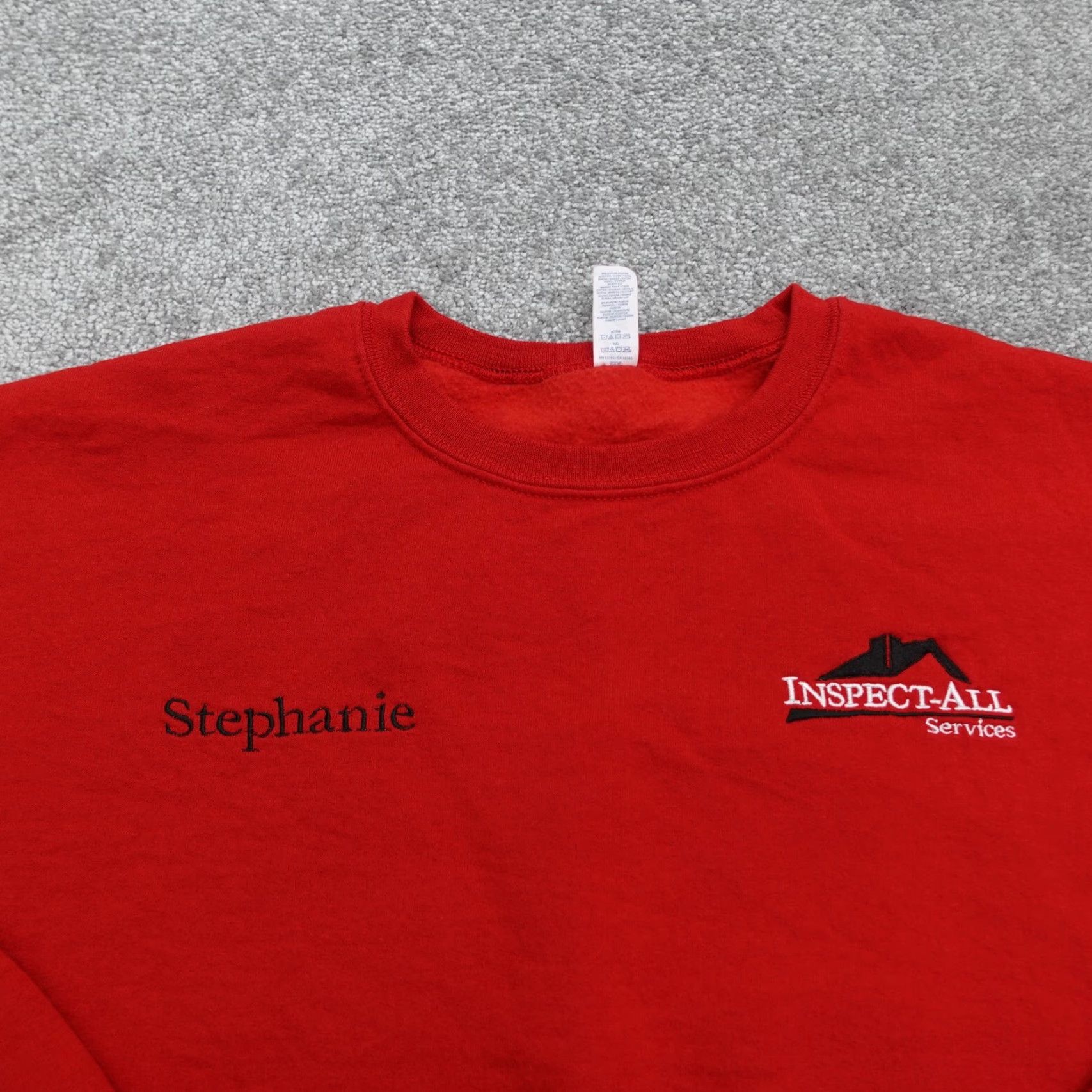 Jerzees VINTAGE Jerzees Nublend Pullover Sweatshirt Unisex 2XL Red Solid Fleece Crew Neck Casual Size US XXL / EU 58 / 5 - 3 Thumbnail