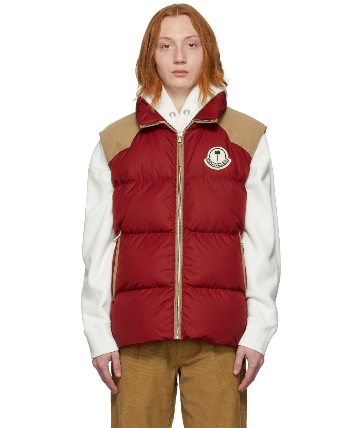 Moncler MONCLER Genius x Palm Angels Kamakou red puffer vest Medium Size US M / EU 48-50 / 2 - 2 Thumbnail