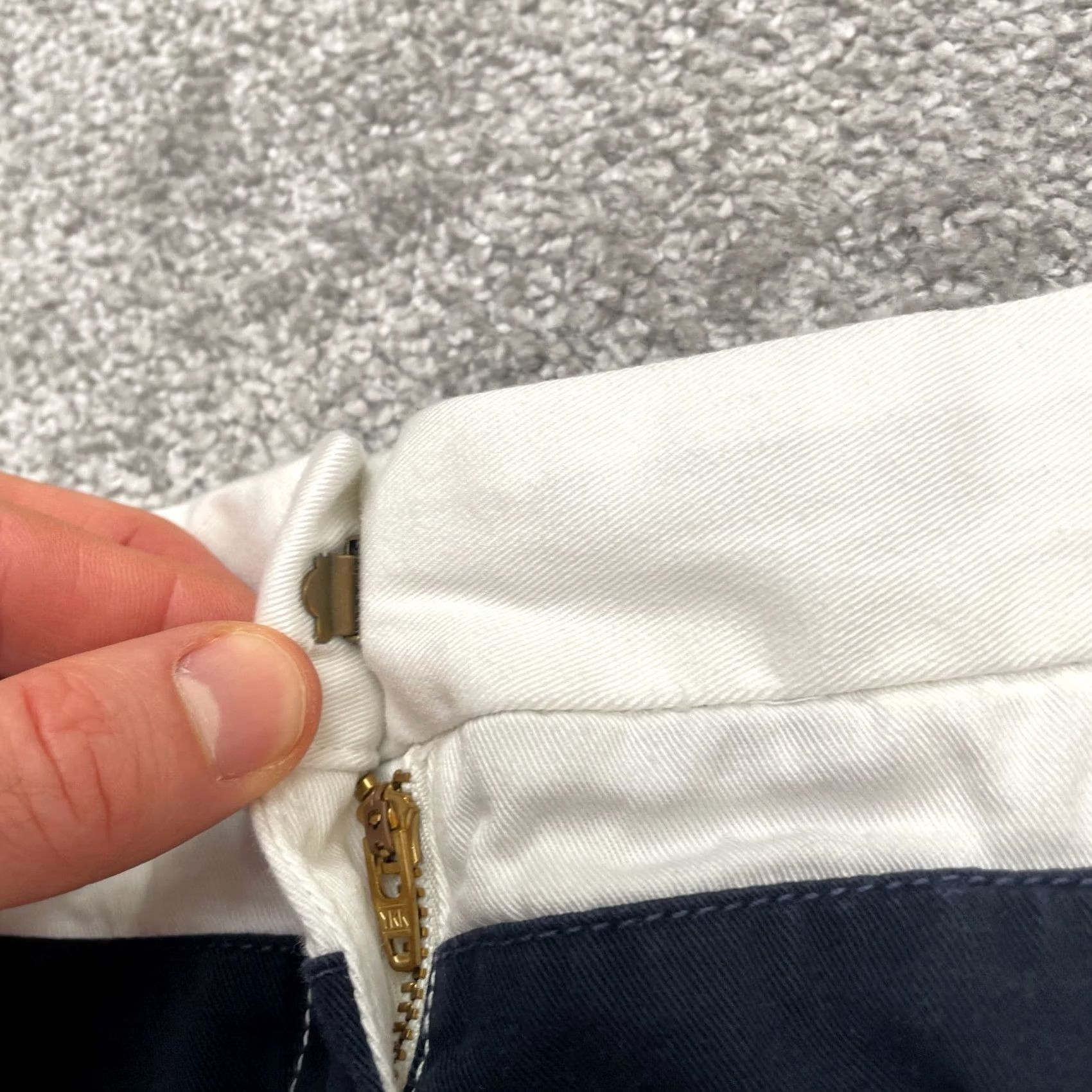 J.Crew J.Crew Chino Shorts Womens 00 Blue White Striped Cotton Casual Outdoor Size 24" / US 00 / IT 34 - 3 Thumbnail