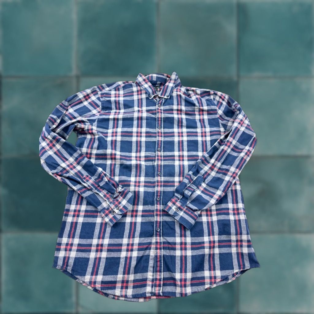 Zara Zara Shirt Womens XL Multicolor Plaid Relaxed Fit Long Sleeve Button-Down Collared Casual Outdoor Spring Summer Size XL / US 12-14 / IT 48-50 - 1 Thumbnail