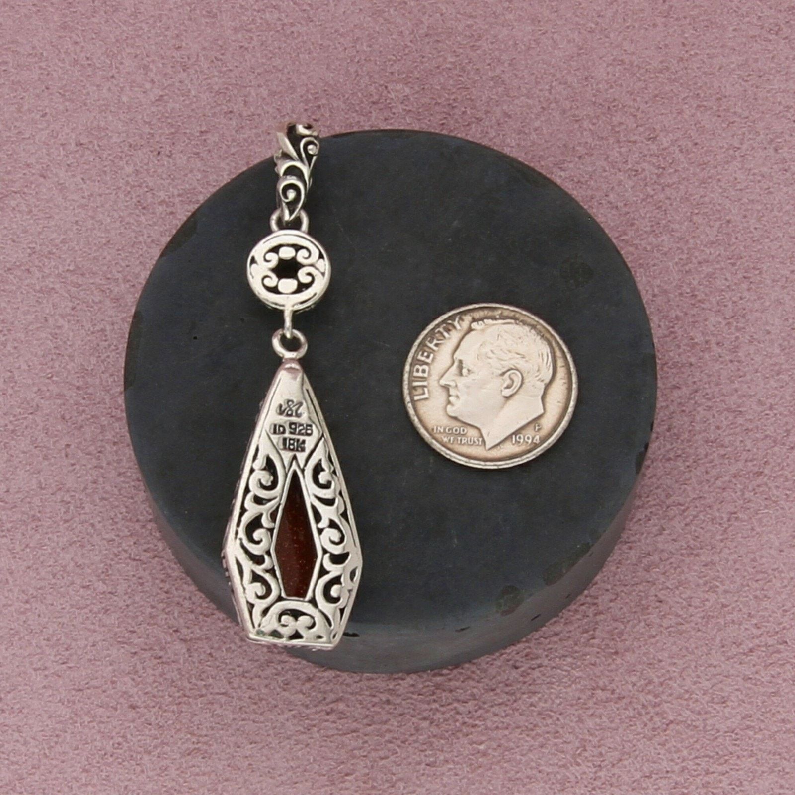Sterling Silver robert manse sterling silver & 18k gold goldstone pendant Size ONE SIZE - 3 Thumbnail