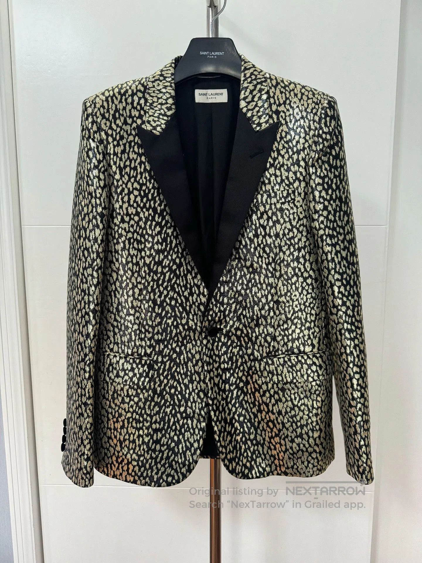 Saint Laurent Paris Saint Laurent Black Gold Leopard Blazer. Size US S / EU 44-46 / 1 - 1 Thumbnail