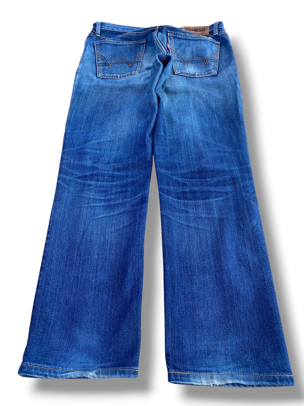 Edwin Edwin 503 Whiskers Ripped Style Loose Jeans Size US 32 / EU 48 - 3 Thumbnail