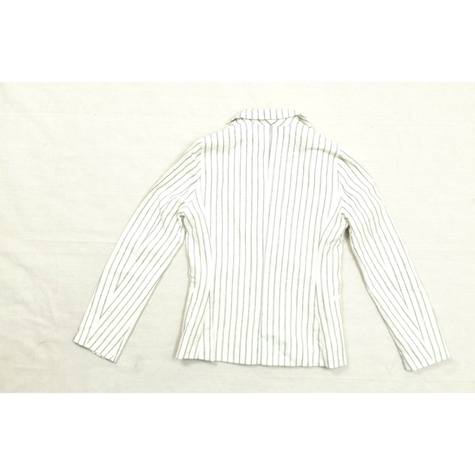 Gap GAP Blazer Jacket Womens Size 4 White Blue Striped Linen Blend One Button NWT Size S / US 4 / IT 40 - 7 Thumbnail