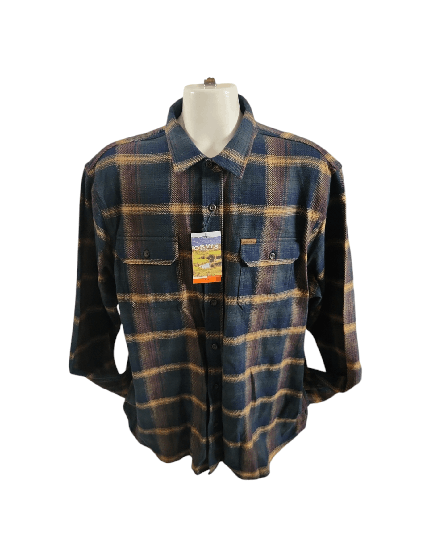 Designer × Orvis ORVIS XXL Plaid Heavyweight DOUBLE BRUSHED Flannel Men's Size US XXL / EU 58 / 5 - 1 Thumbnail