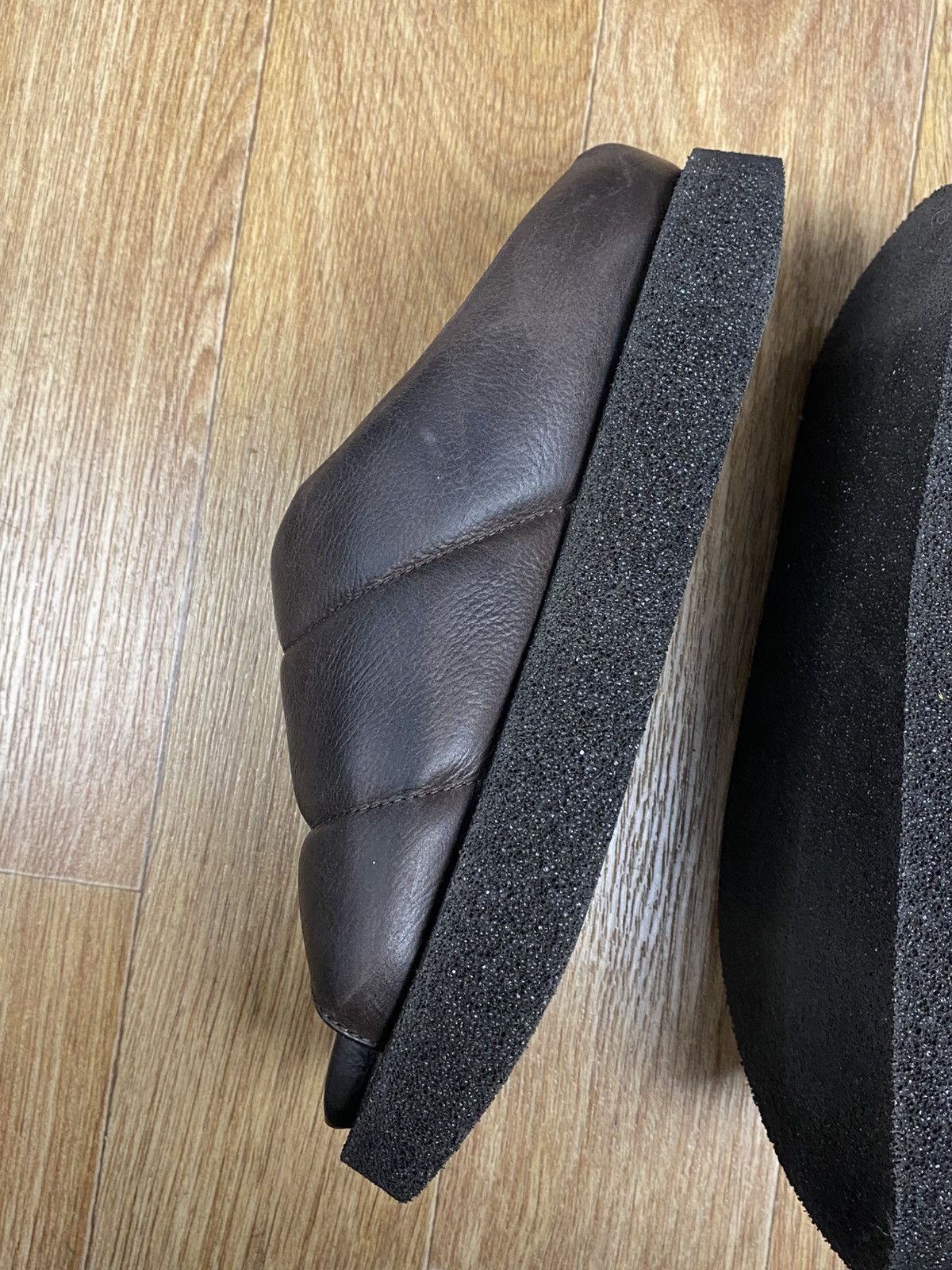 Designer × Other Lofina Brown Leather Avantgarde Platform Puff Sliders Size US 8 / IT 38 - 6 Thumbnail