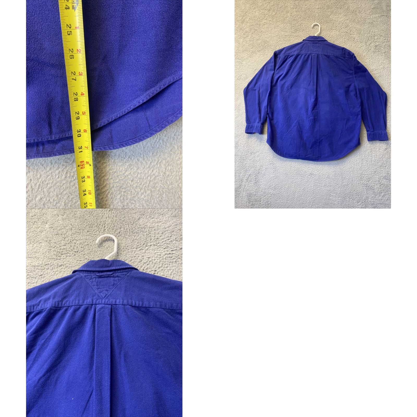 Tommy Hilfiger VINTAGE Tommy Hilfiger Men’s Shirt XL Casual Long Sleeve Cotton Royal Blue 90s Pockets Size US XL / EU 56 / 4 - 8 Thumbnail