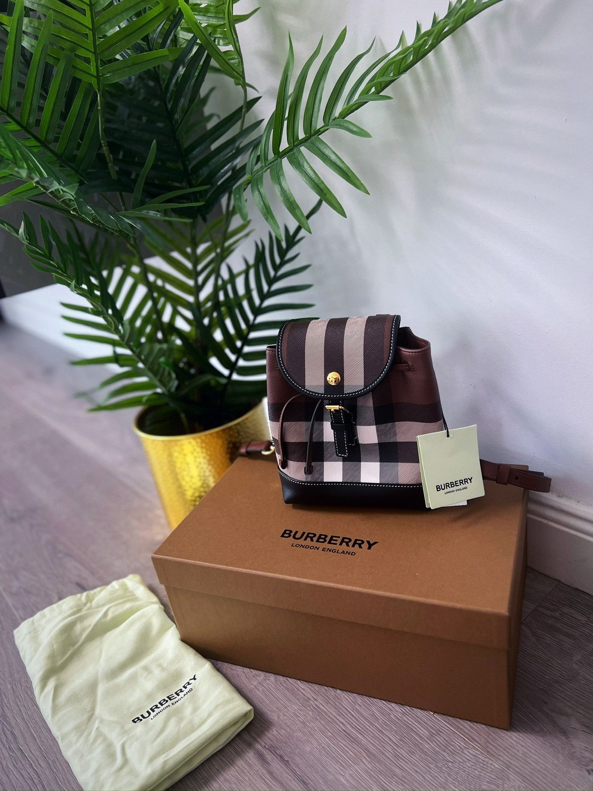 Burberry BURBERRY Micro checked canvas backpack Size ONE SIZE - 2 Thumbnail