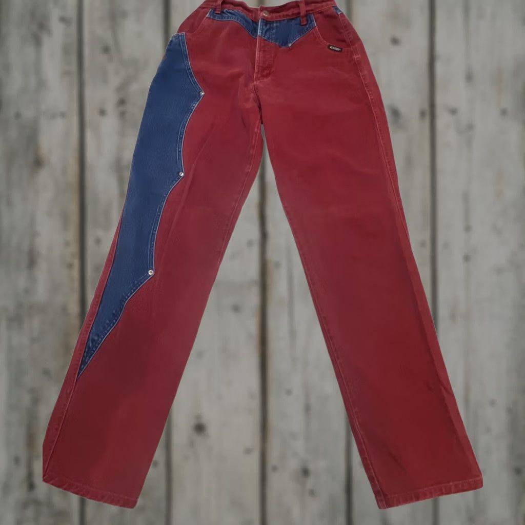 Vintage Vintage Rockies Western 2 Tone Jeans Women - 32/13 - 36 Inseam Cowgirl Size 34" / US 12 / IT 48 - 1 Thumbnail