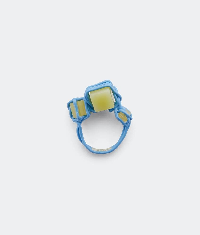 Bottega Veneta o1n1vont1124 Size: 17 / Block Ring in Blue Size ONE SIZE - 1 Thumbnail