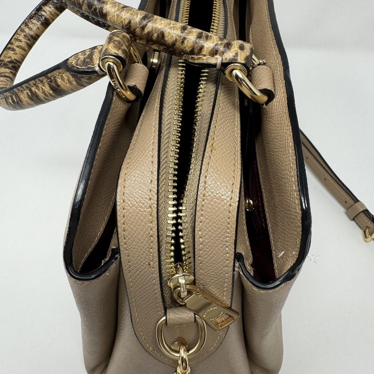 Coach Coach Lillie Carryall Daisy Applique Bag Snake Leather Size ONE SIZE - 5 Thumbnail
