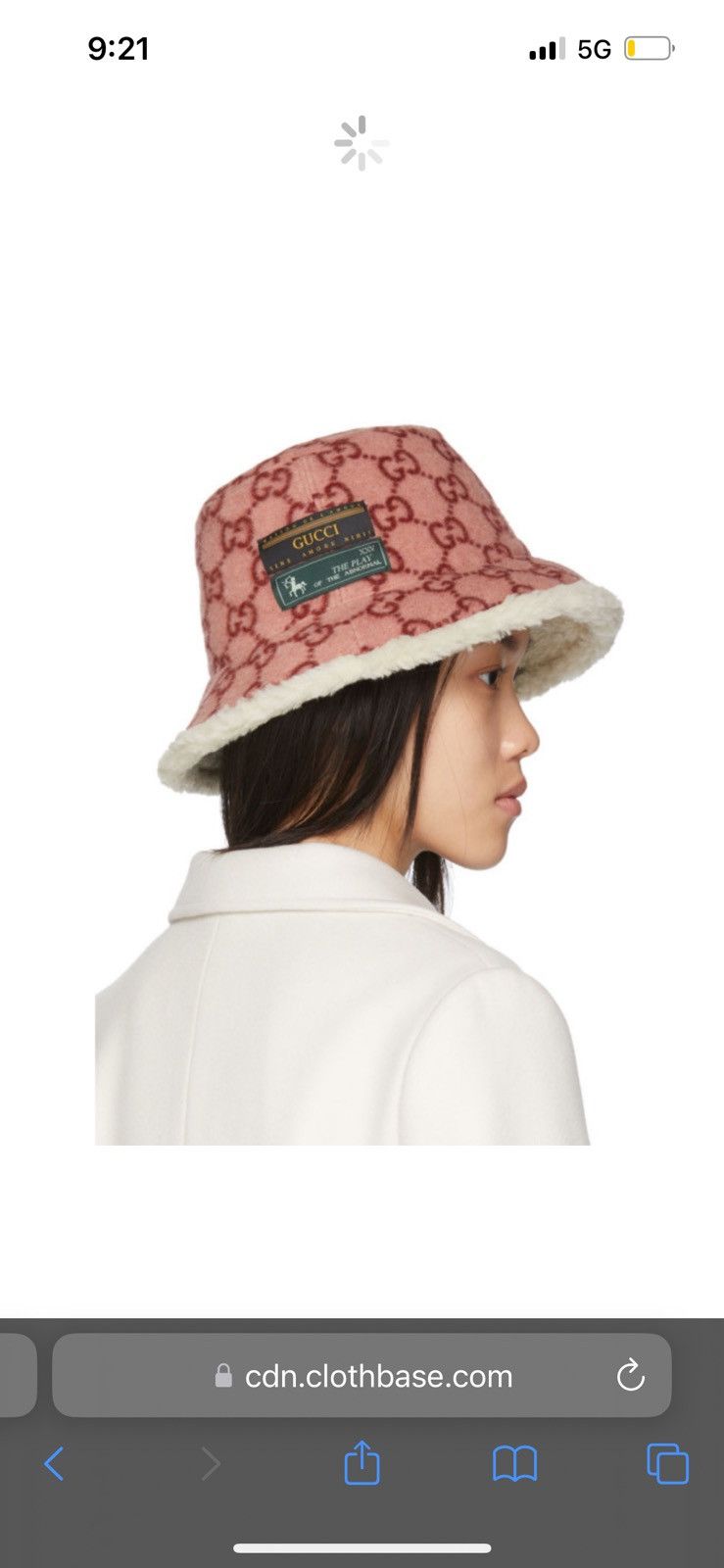 Gucci Gucci Pink Wool GG Bucket Hat Size ONE SIZE - 1 Thumbnail