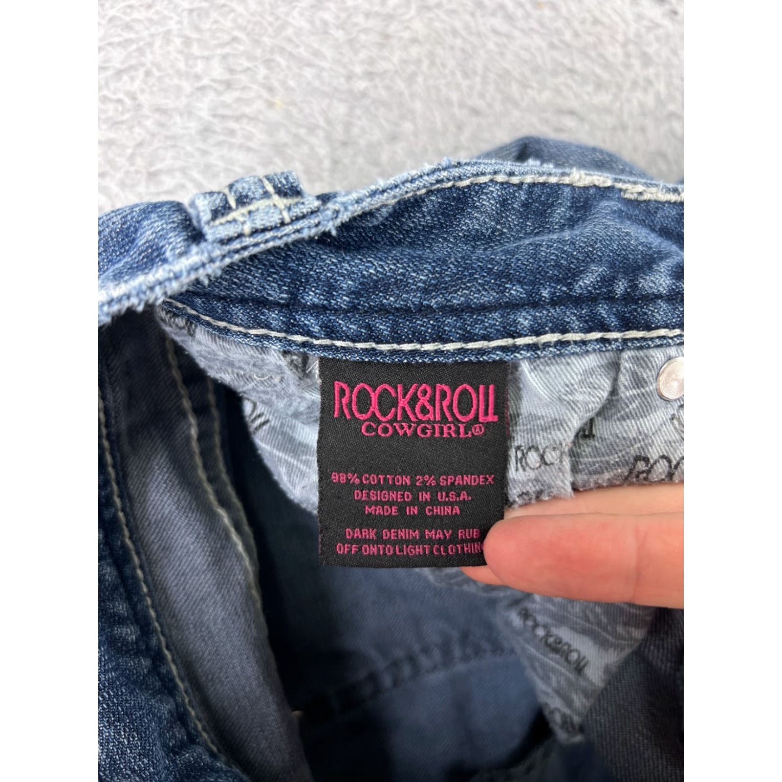Denime Rock And Roll Cowgirl Jeans Womens Bootcut Rock And Roll Cowgirl Jeans Blue Denim Embroidered 27 inches Straight Low Rise 32 Inseam Size 27" / US 4 / IT 40 - 5 Thumbnail