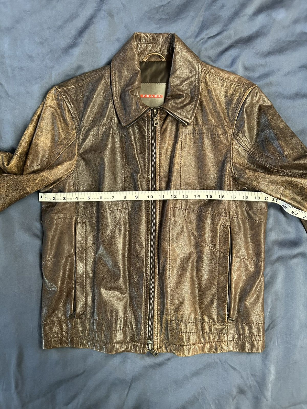 Prada Prada Leather Zip Motorcycle Jacket SYV058 Size US M / EU 48-50 / 2 - 12 Thumbnail