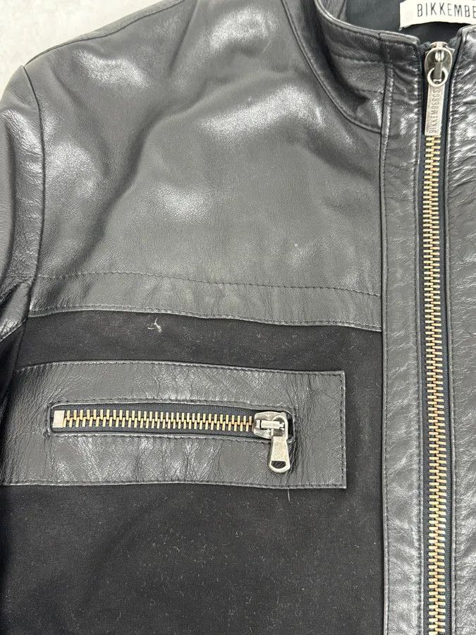 Dirk Bikkembergs 2010s Dirk Bikkembergs Black Hybrid Leather Biker Jacket Size US M / EU 48-50 / 2 - 8 Thumbnail